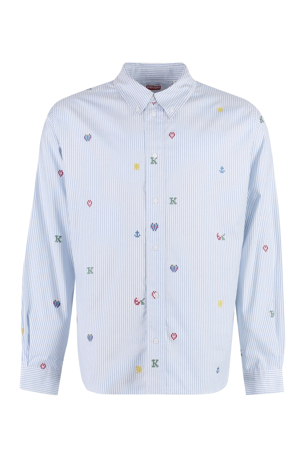 Kenzo-OUTLET-SALE-Button-down collar cotton shirt-ARCHIVIST