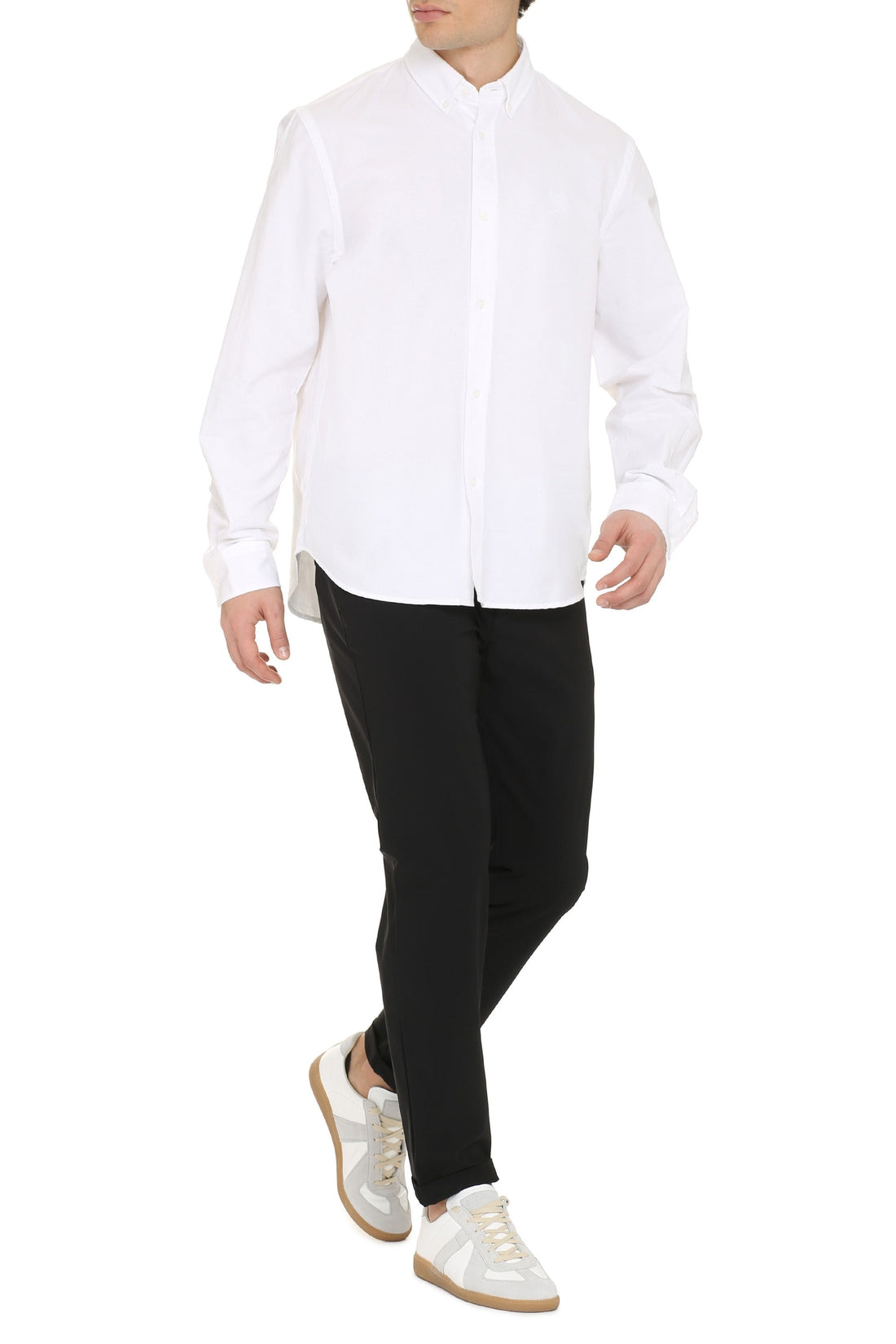 Kenzo-OUTLET-SALE-Button-down collar stretch cotton shirt-ARCHIVIST