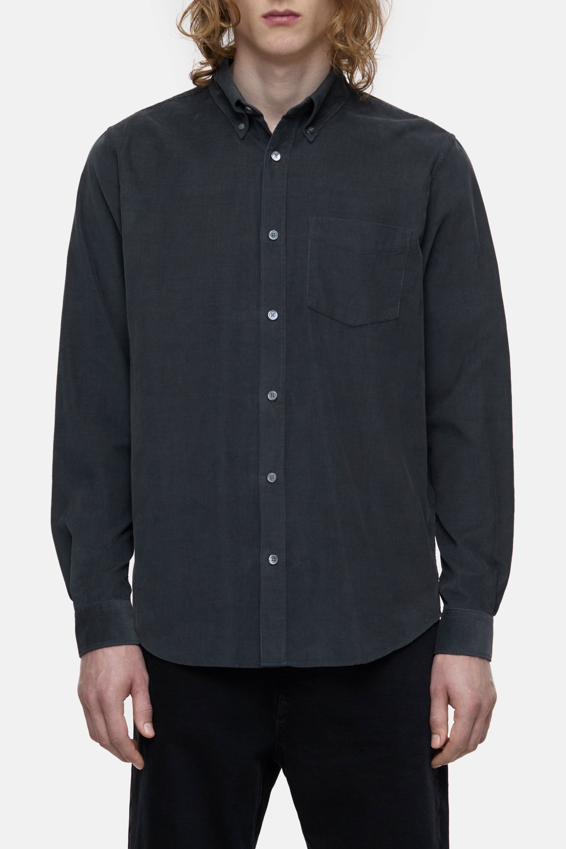 Closed-BUTTON DOWN SHIRT-Hemden & Blusen-Black-Deal-Outlet-by-ARCHIVIST