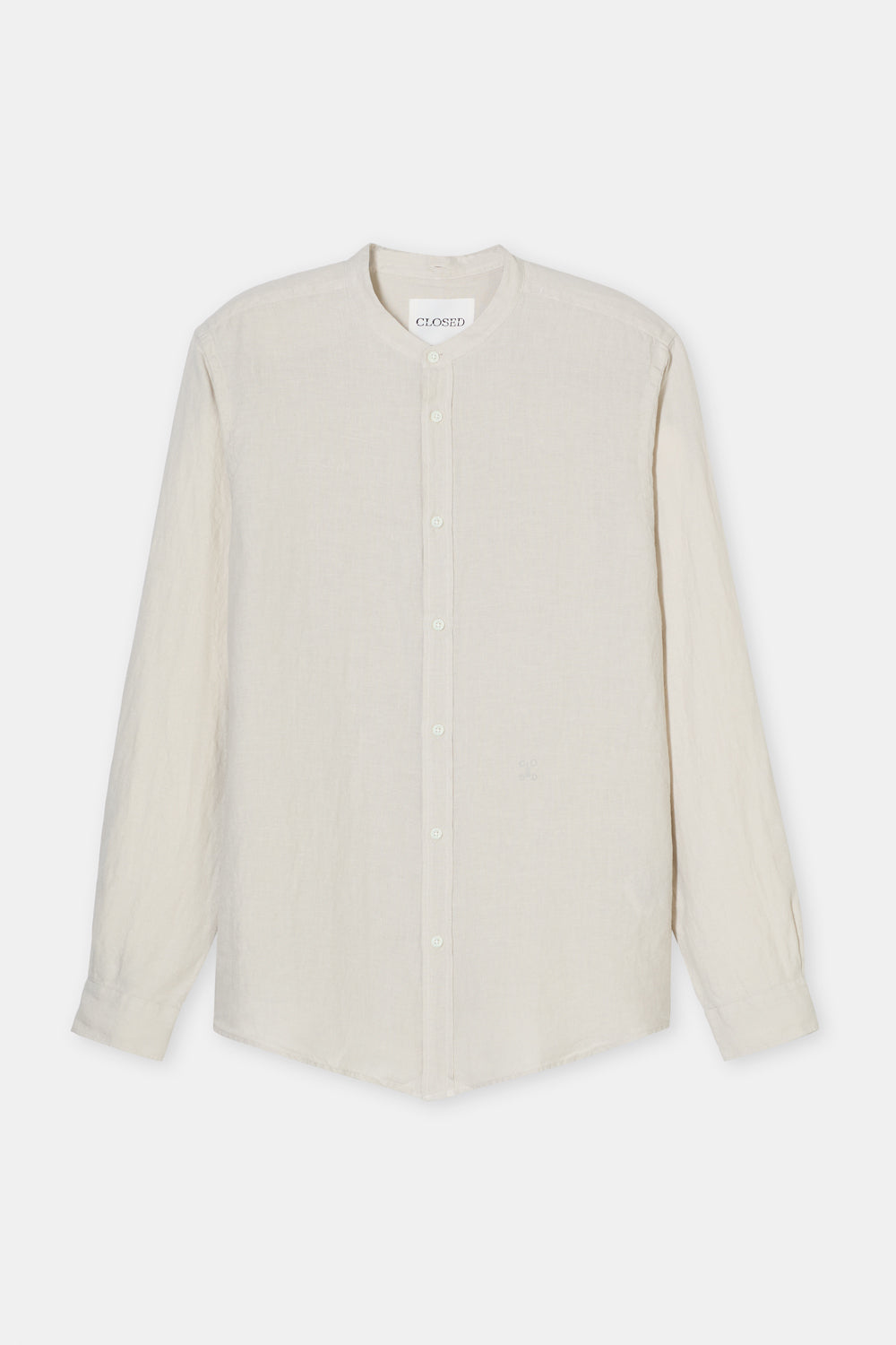 COLLARLESS SHIRT-Shirts-Closed-XS-LIME BEIGE-ARCHIVIST