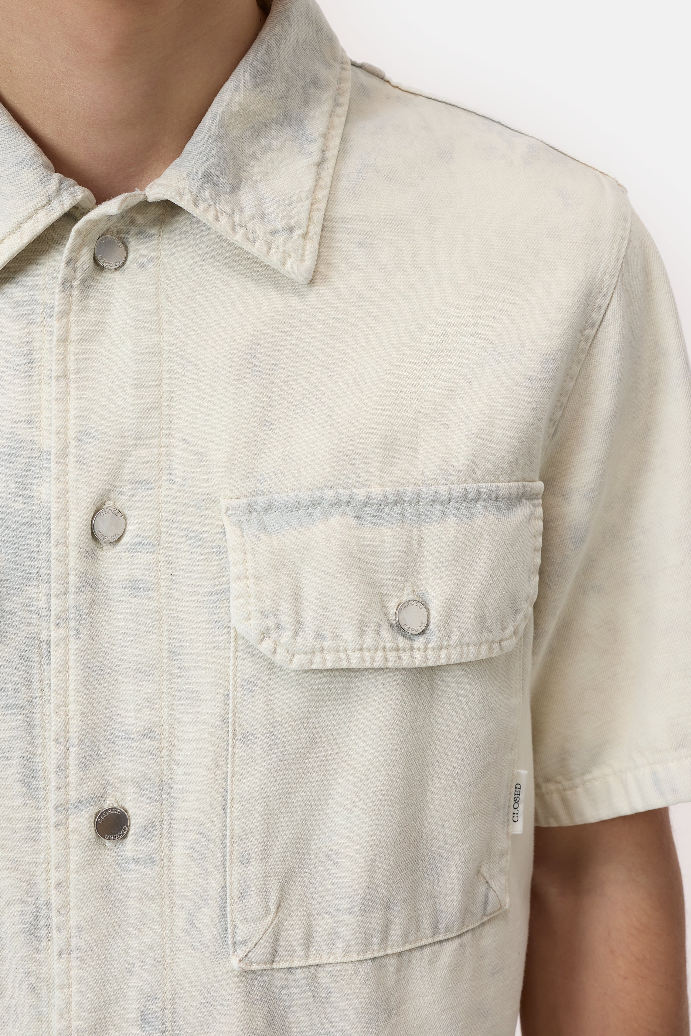 SHORT SLEEVED YOKE SHIRT-Shirts-Closed-ARCHIVIST
