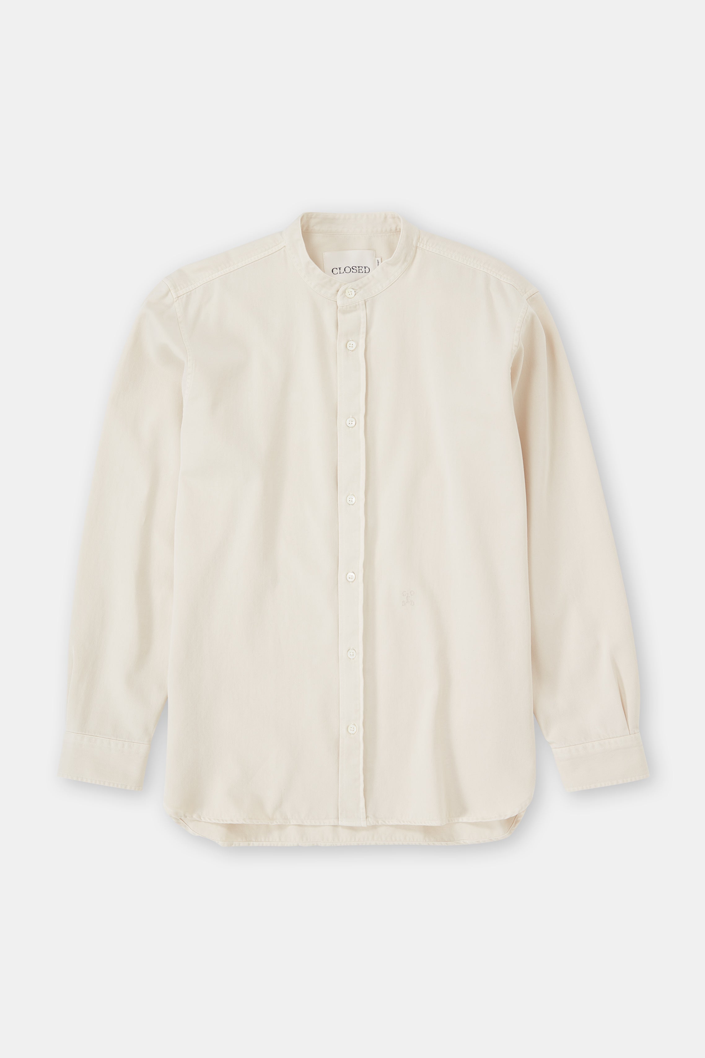 Closed-COLLARLESS SHIRT-Hemden & Blusen-Black-Deal-Outlet-by-ARCHIVIST