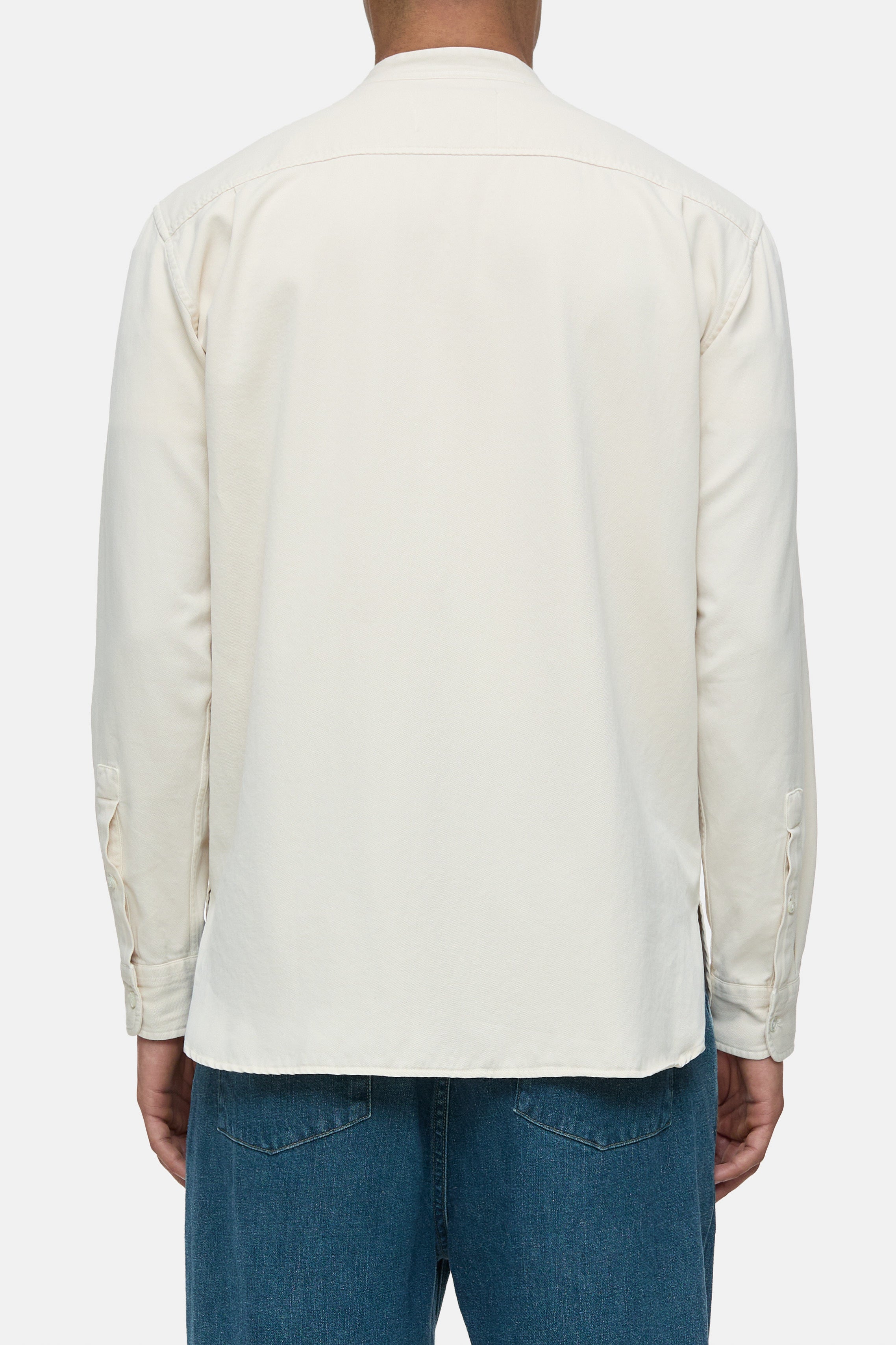 Closed-COLLARLESS SHIRT-Hemden & Blusen-Black-Deal-Outlet-by-ARCHIVIST