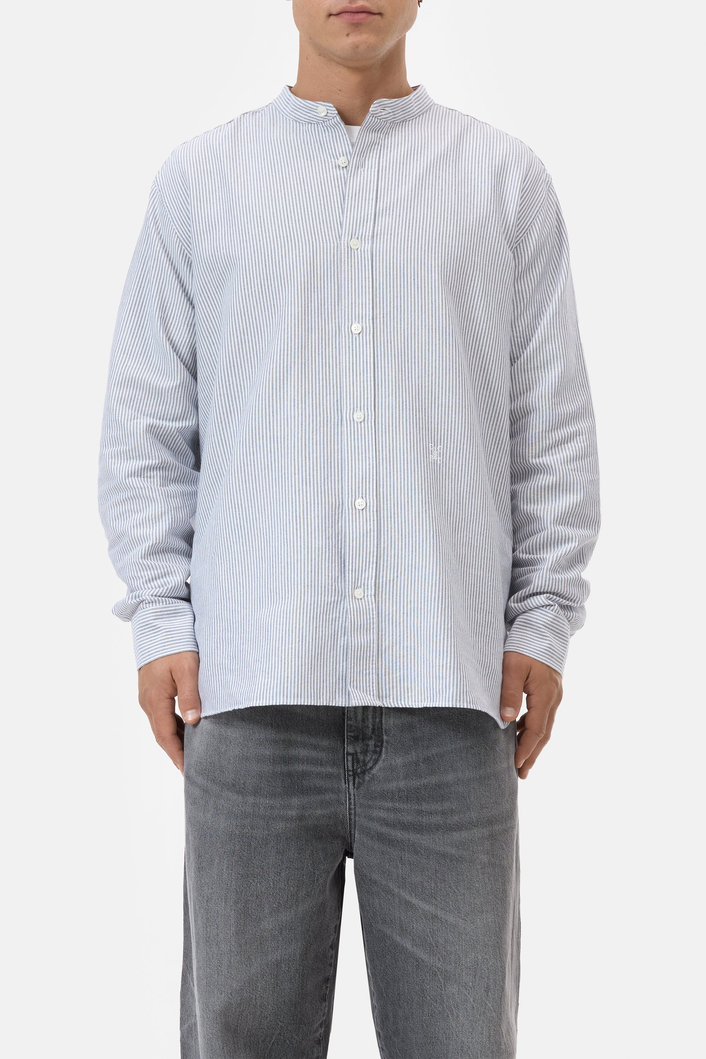 COLLARLESS SHIRT