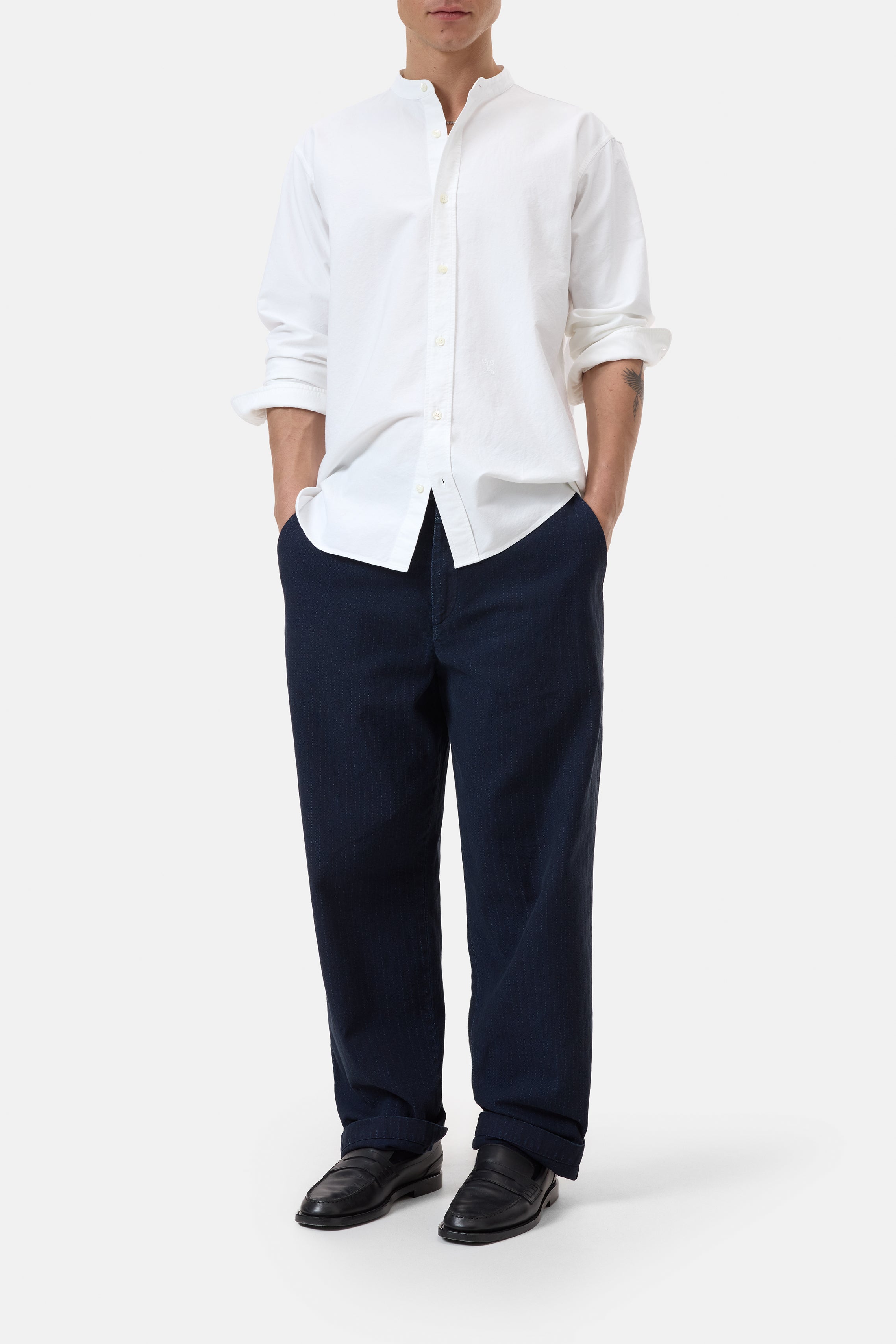 COLLARLESS SHIRT