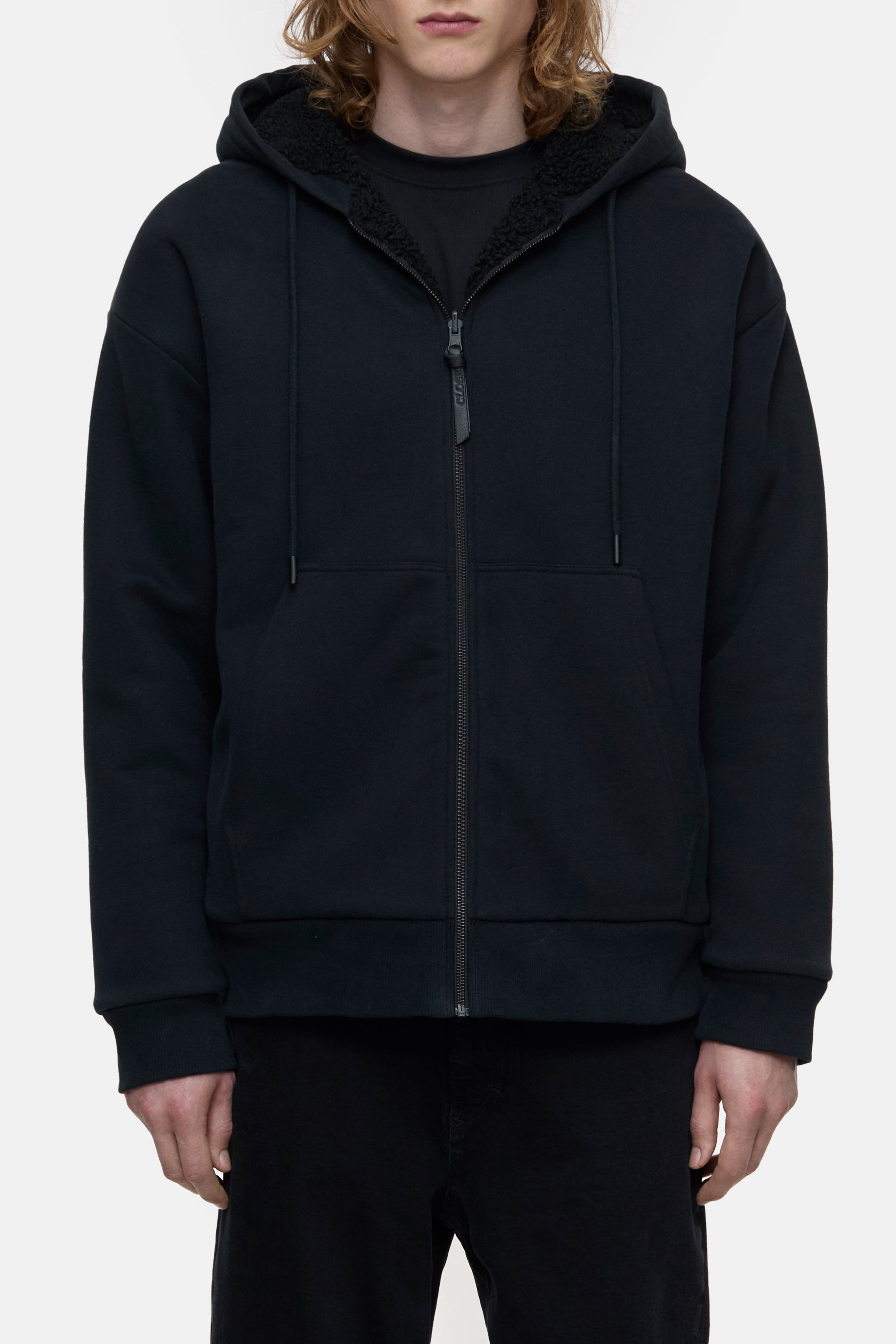 Closed-TEDDY LINED HOODIE-Shirts-Black-Deal-Outlet-by-ARCHIVIST