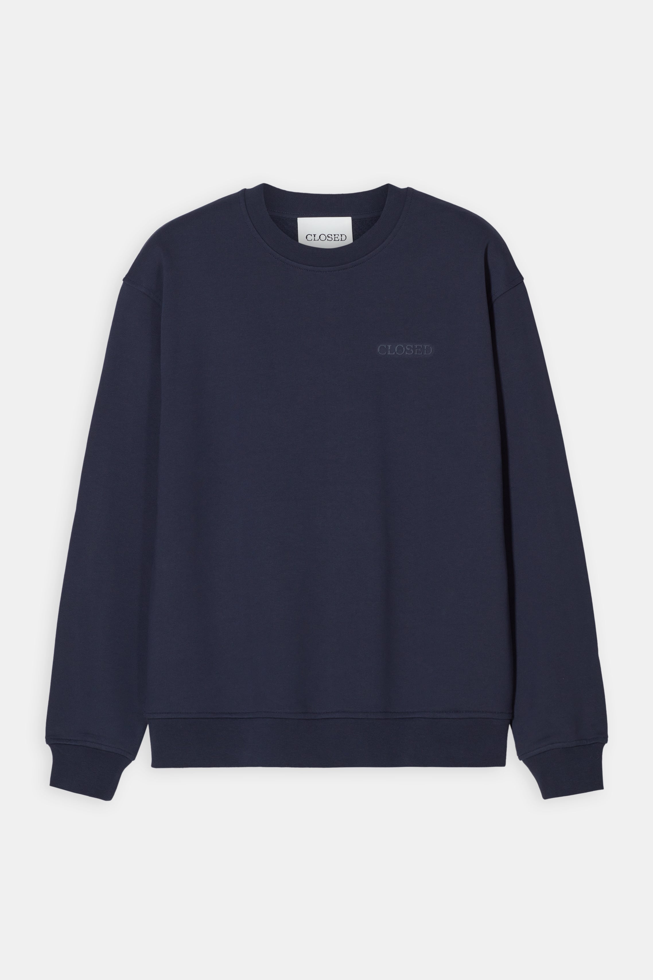 Closed-STYLE NAME LOGO CREWNECK SWEAT T-SHIRTS-Shirts-Black-Deal-Outlet-by-ARCHIVIST