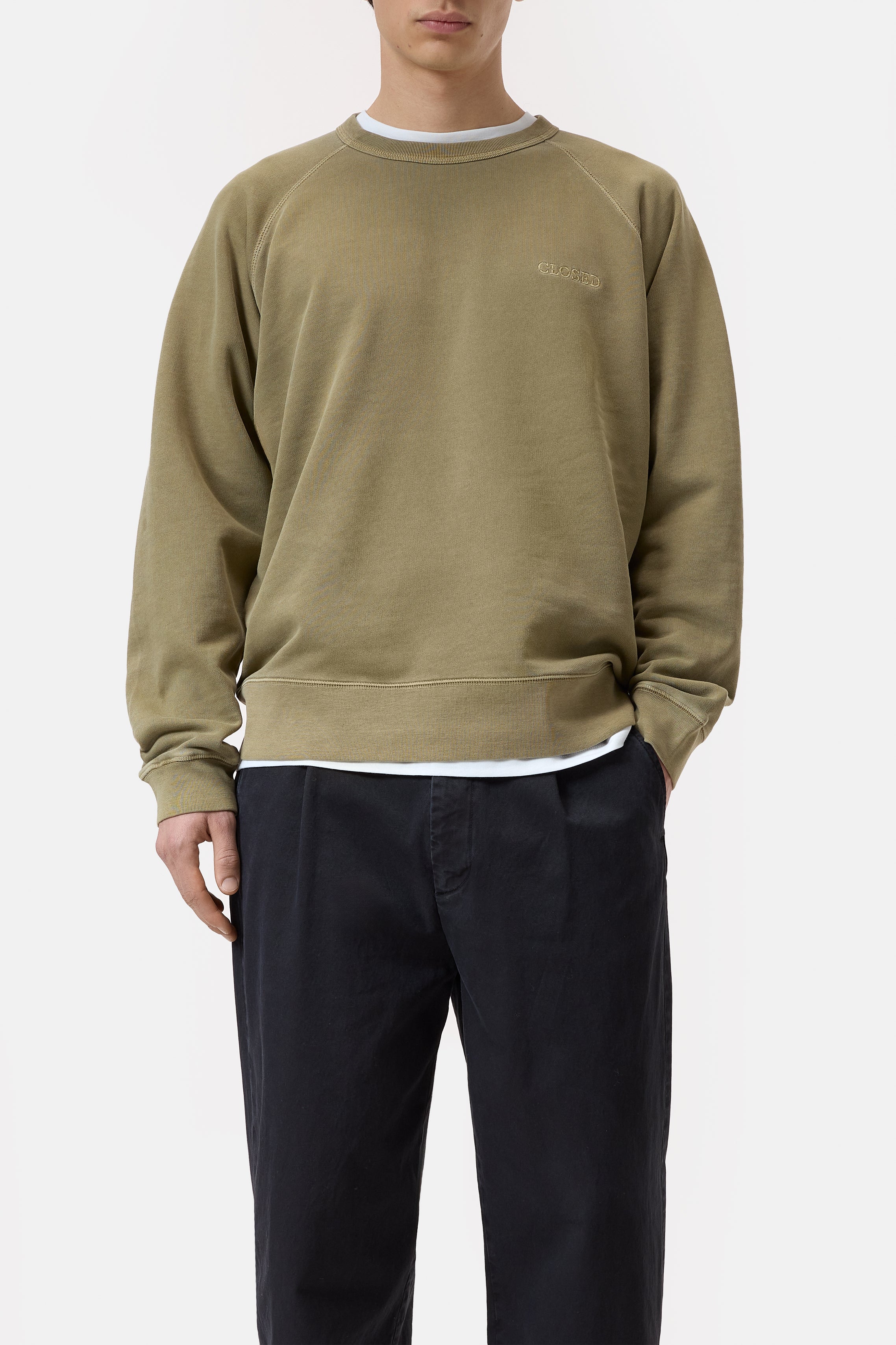 CREWNECK SWEAT-Hemden & Blusen-Closed-XS-Herbal Green-ARCHIVIST