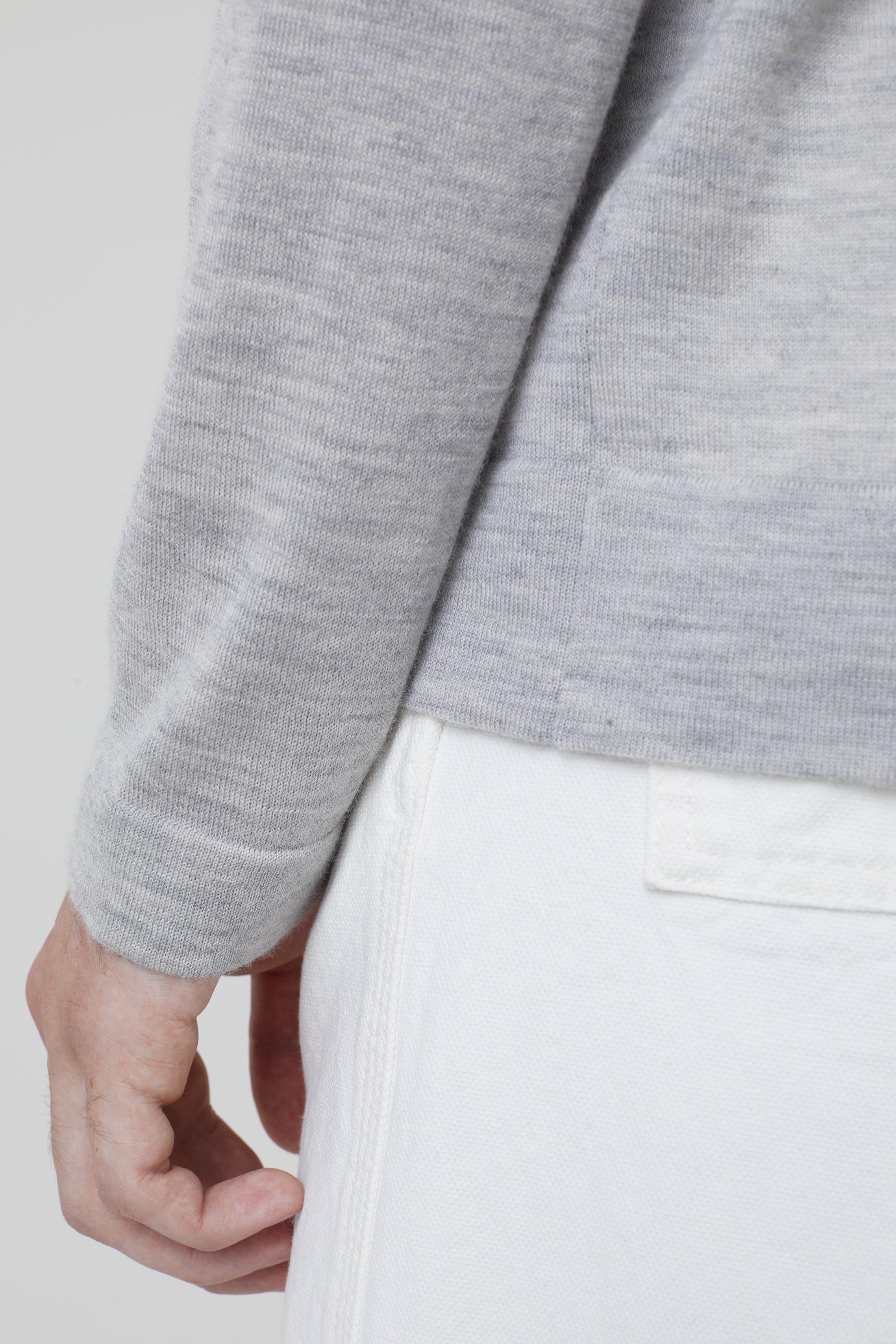 CLOSED-CREWNECK JUMPER KNITS-ARCHIVE-SALE-OUTLET-Lagerverkauf-Strick & Pullover-S-LIGHT GREY MELANGE-ARCHIVIST