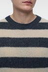 Closed-STRIPED CREW NECK-Strick & Pullover-Black-Deal-Outlet-by-ARCHIVIST