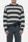 Closed-STRIPED CREW NECK-Strick & Pullover-Black-Deal-Outlet-by-ARCHIVIST