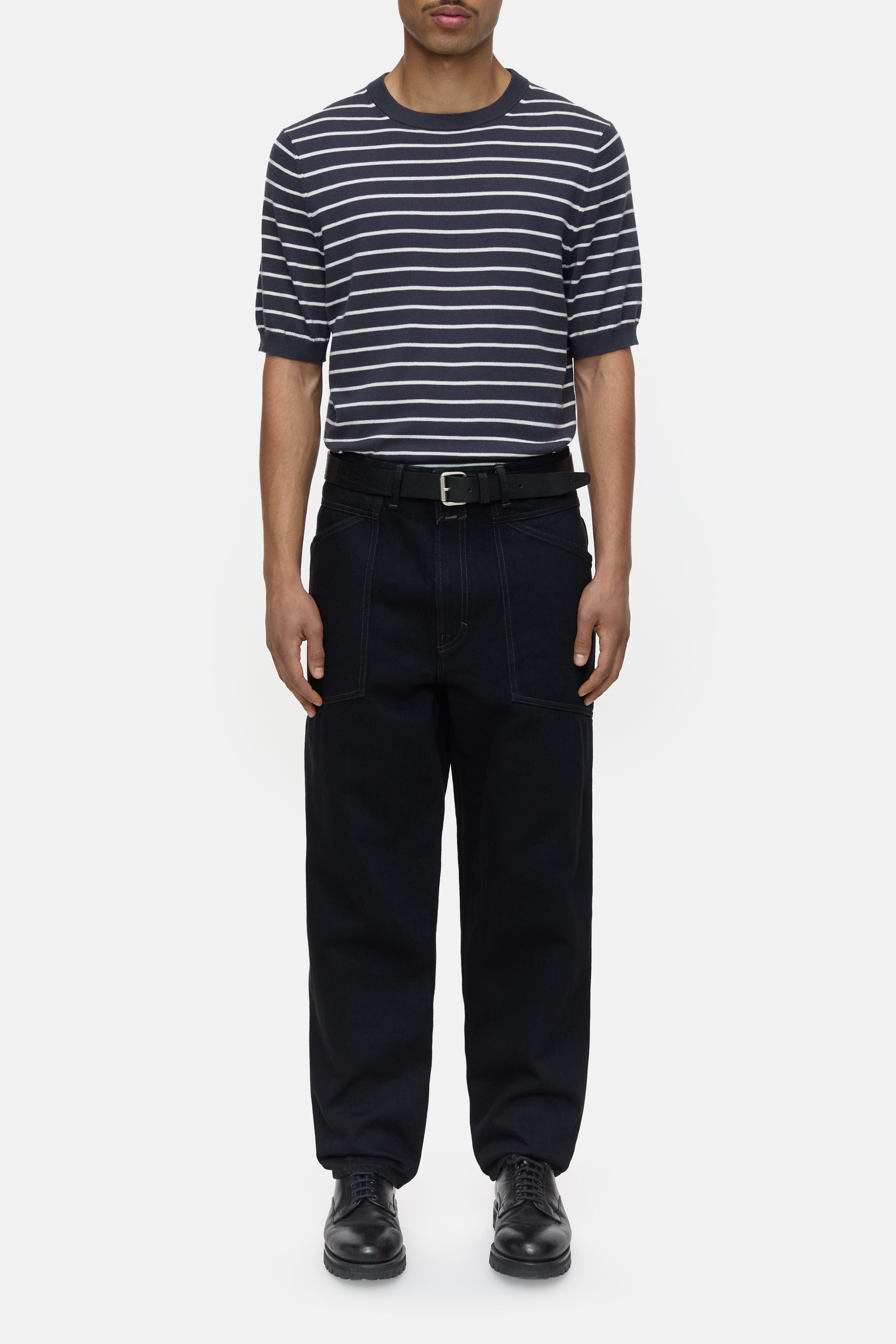 Closed-SHORT SLEEVE KNIT-Strick & Pullover-Black-Deal-Outlet-by-ARCHIVIST