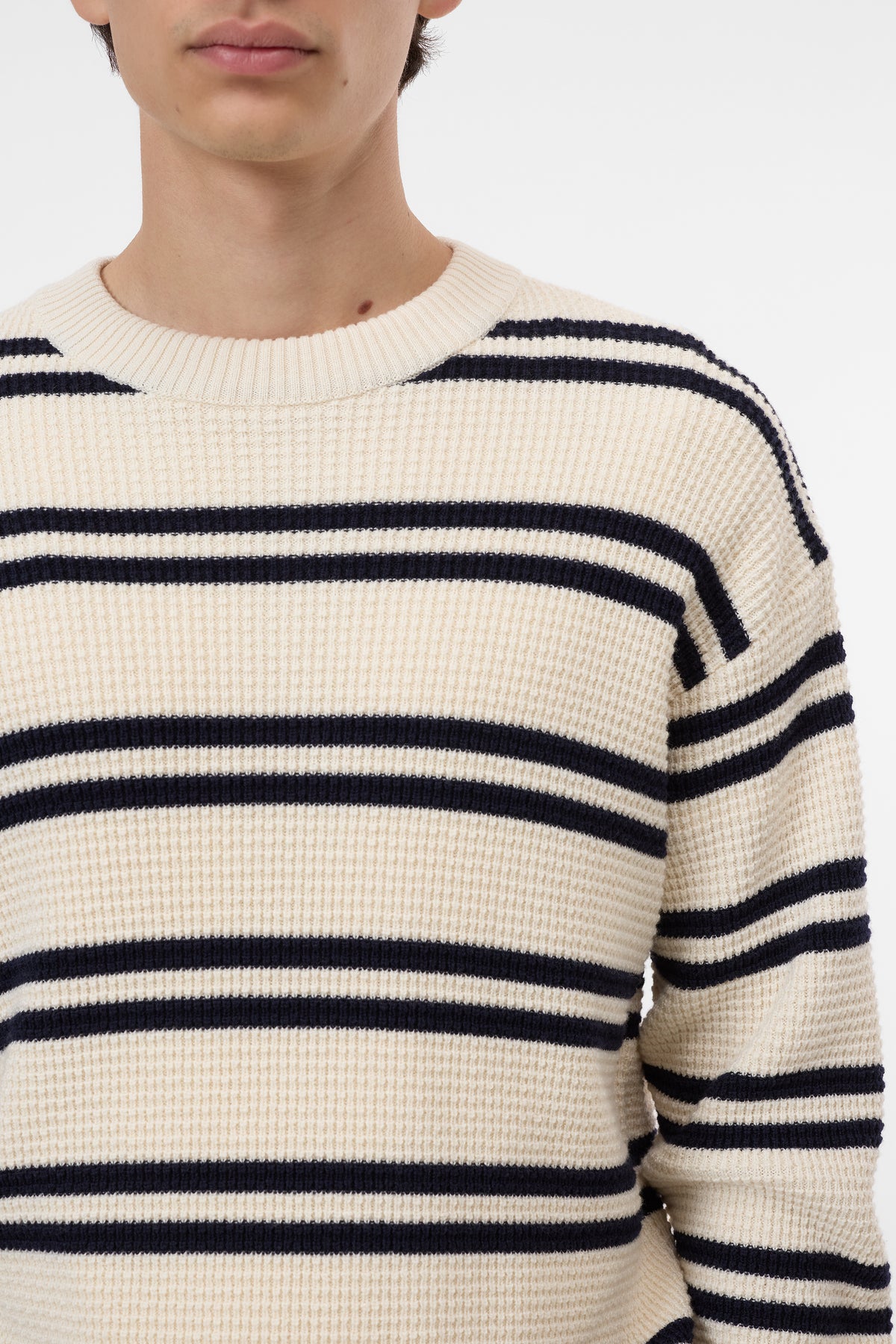 Striped crewneck jumper