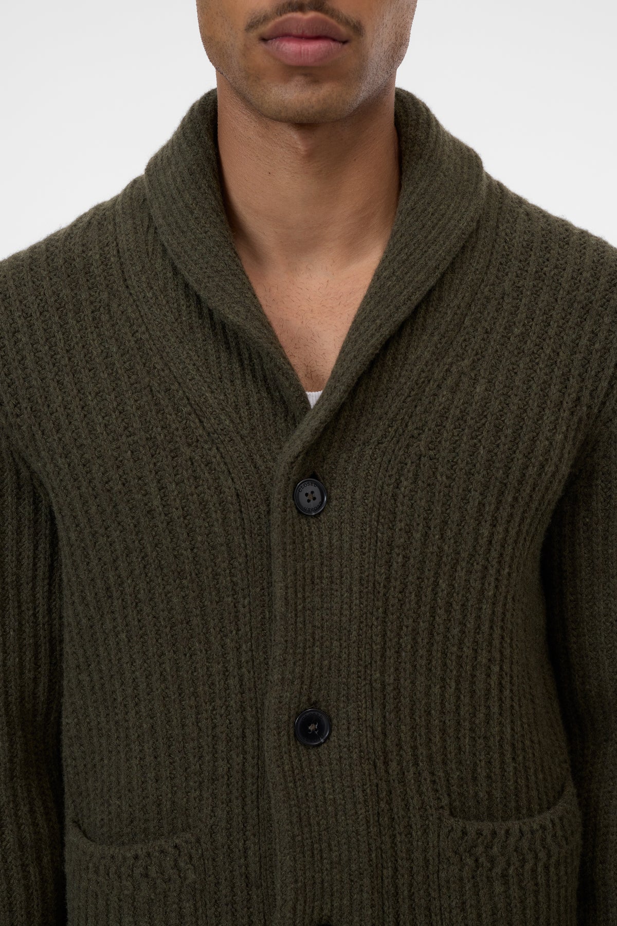 Scarf collar cardigan
