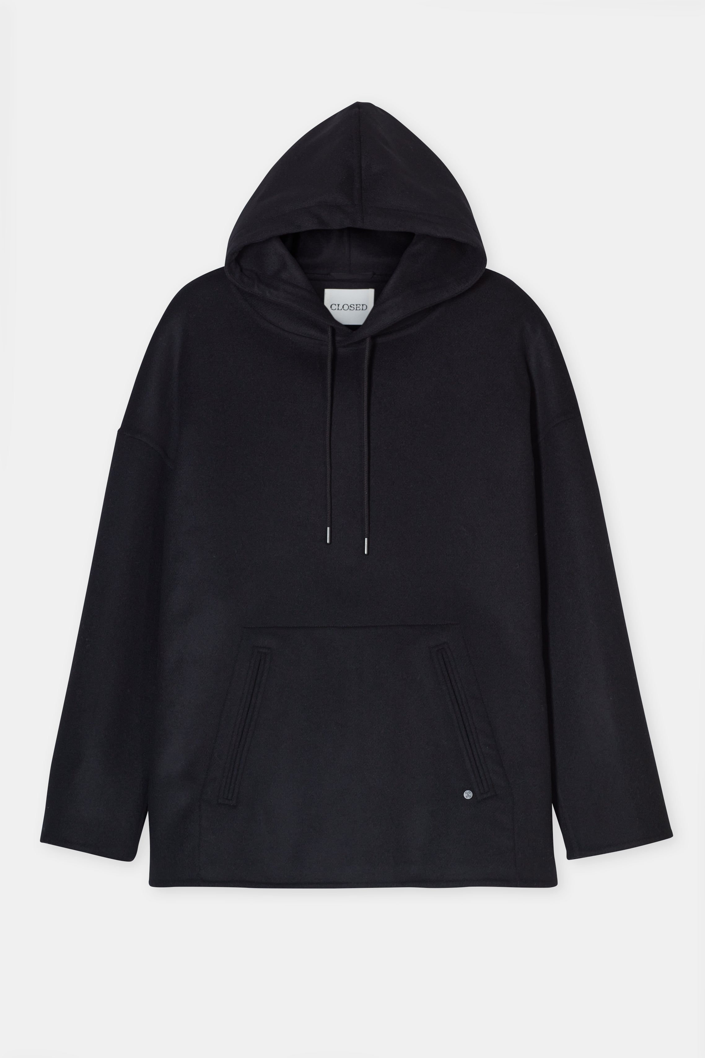 Closed-WOOLEN HOODIE-Jacken & Mäntel-Black-Deal-Outlet-by-ARCHIVIST