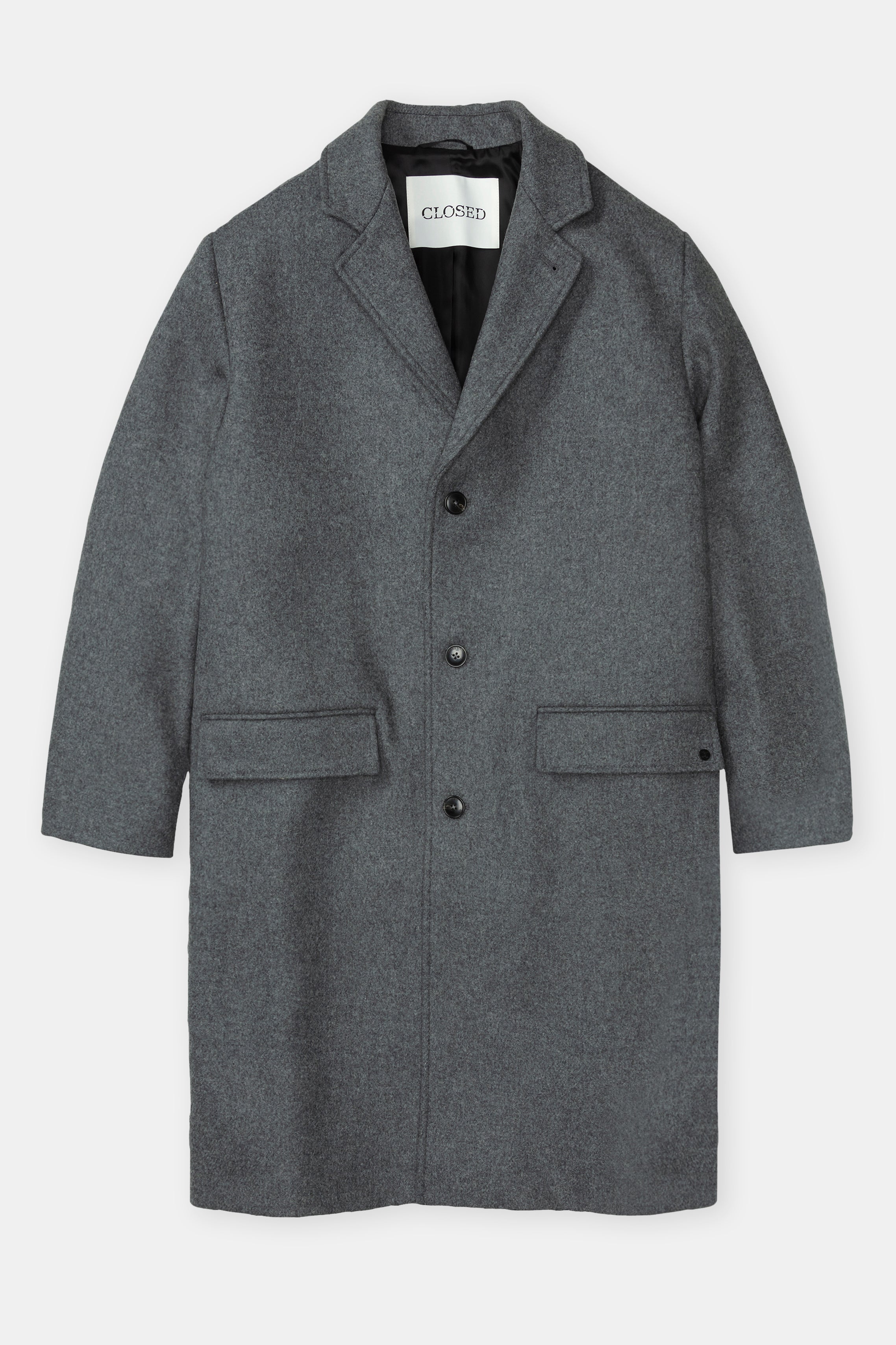 Closed-SINGLE BREASTED COAT-Jacken & Mäntel-Black-Deal-Outlet-by-ARCHIVIST