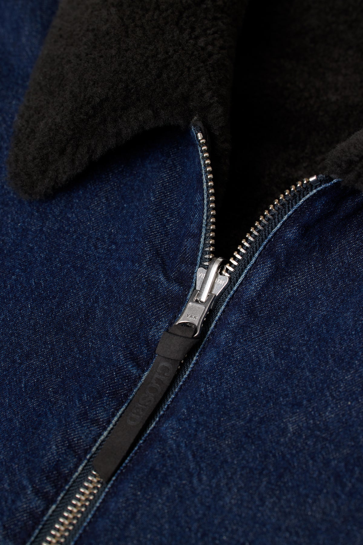Reversible shearling bomber