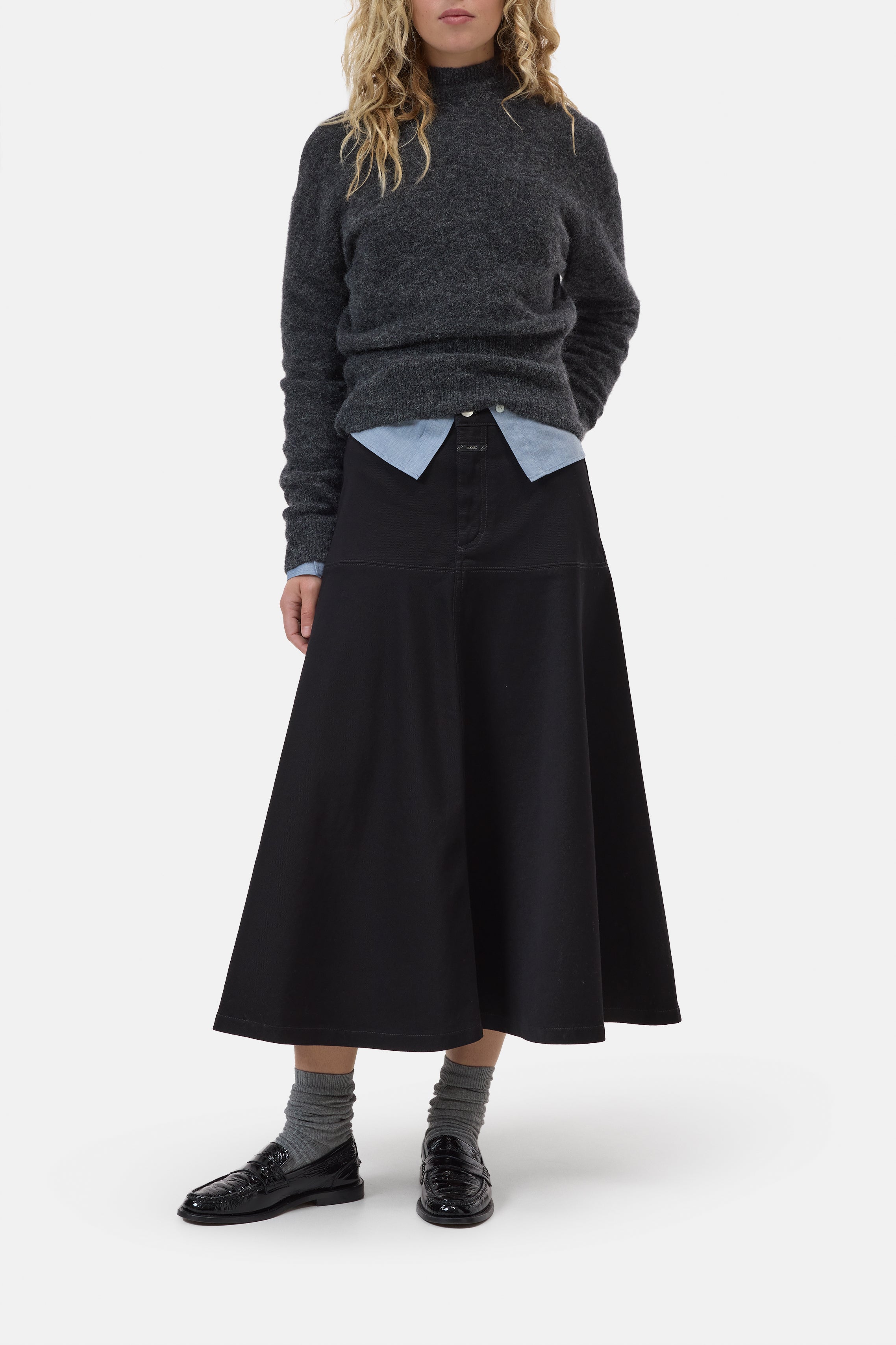 LONG DENIM SKIRT