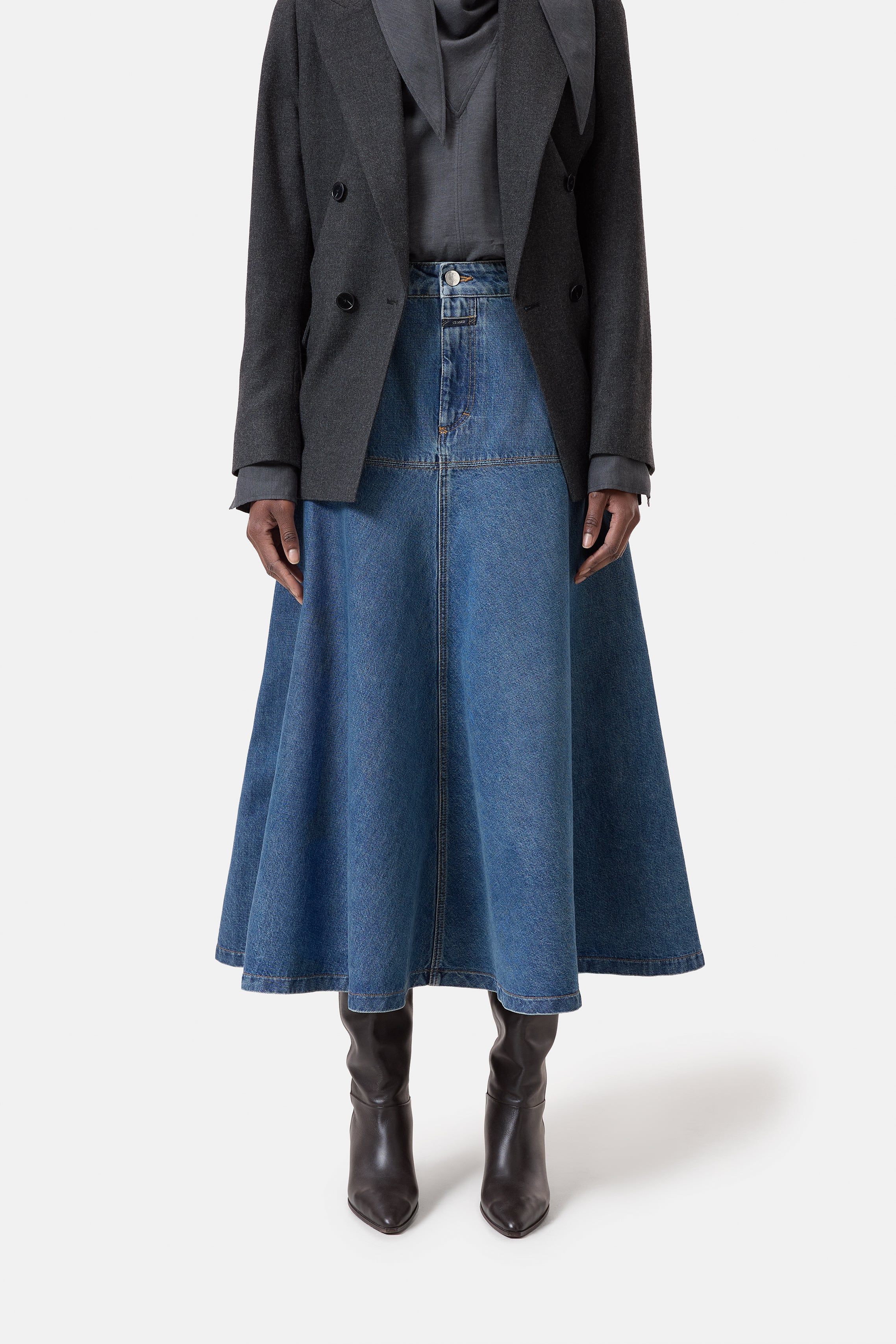 LONG DENIM SKIRT