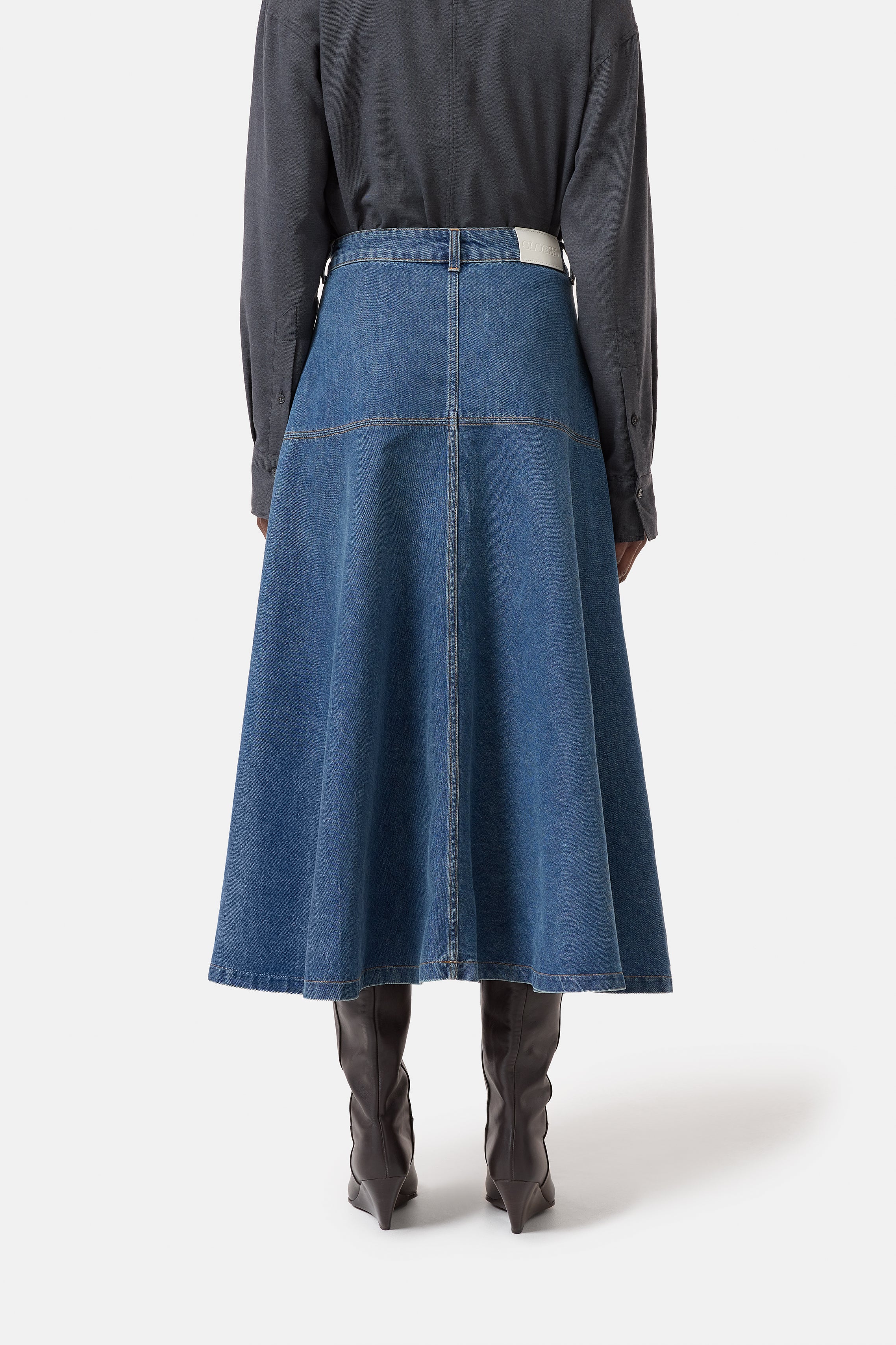 LONG DENIM SKIRT
