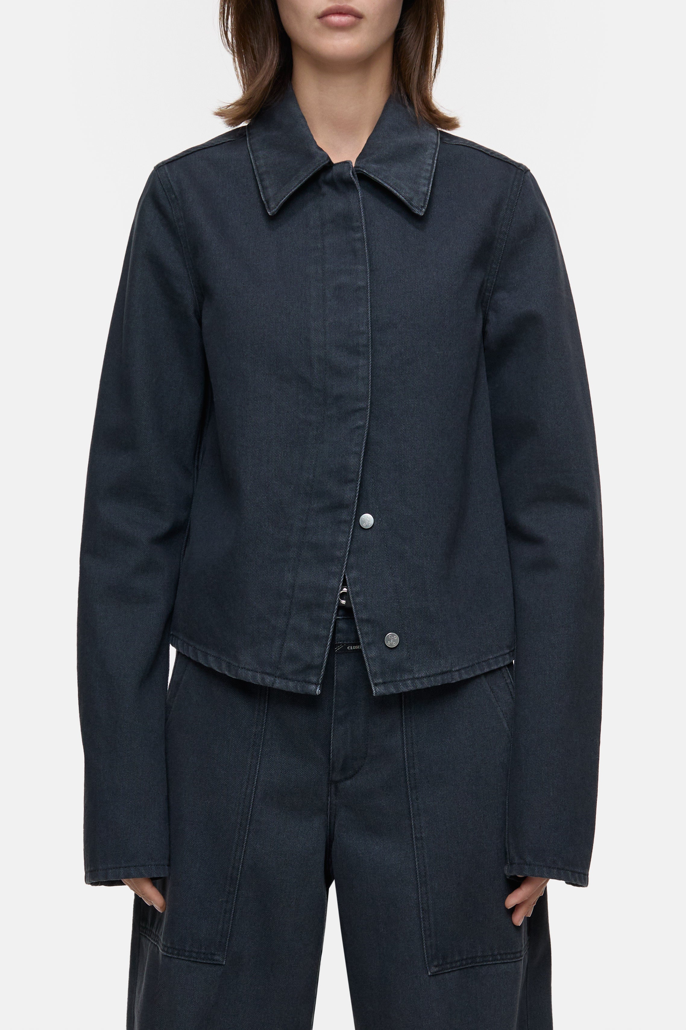 Closed-SLIM DENIM SHIRT-Hemden & Blusen-Black-Deal-Outlet-by-ARCHIVIST