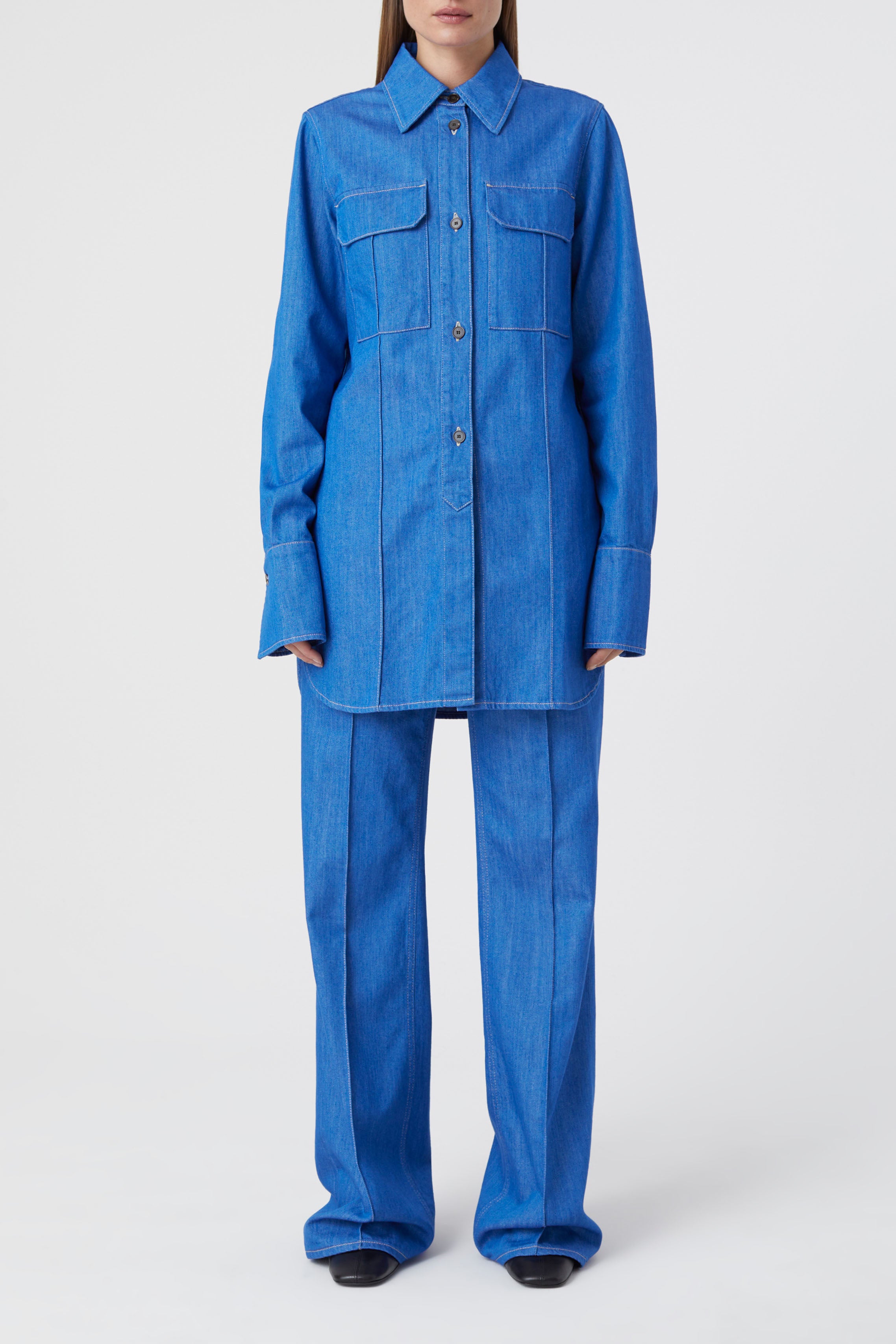 LONG PINTUCK BLOUSE-Hemden & Blusen-Closed-ARCHIVIST