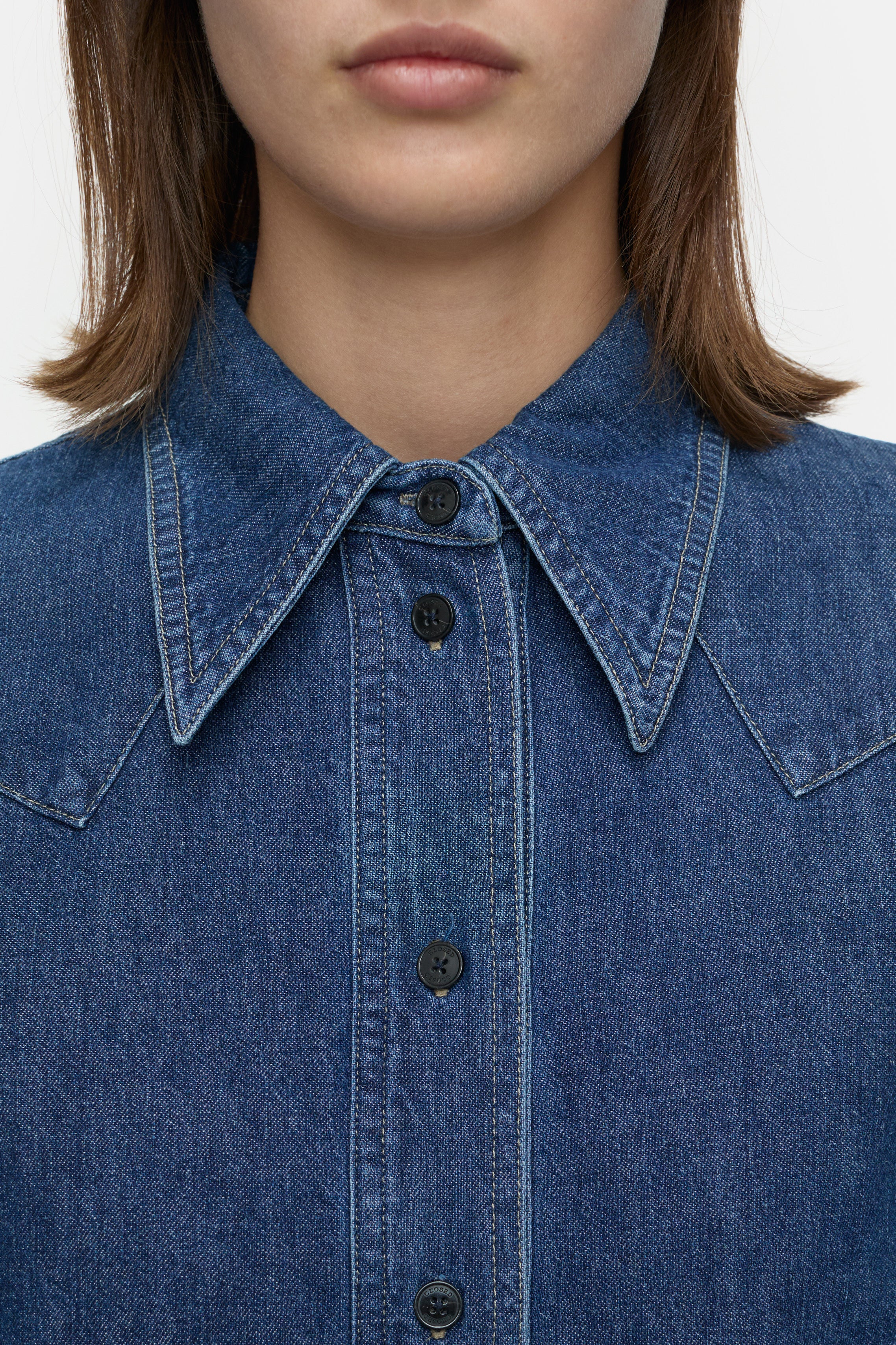 Closed-DENIM WESTERN SHIRT-Hemden & Blusen-Black-Deal-Outlet-by-ARCHIVIST