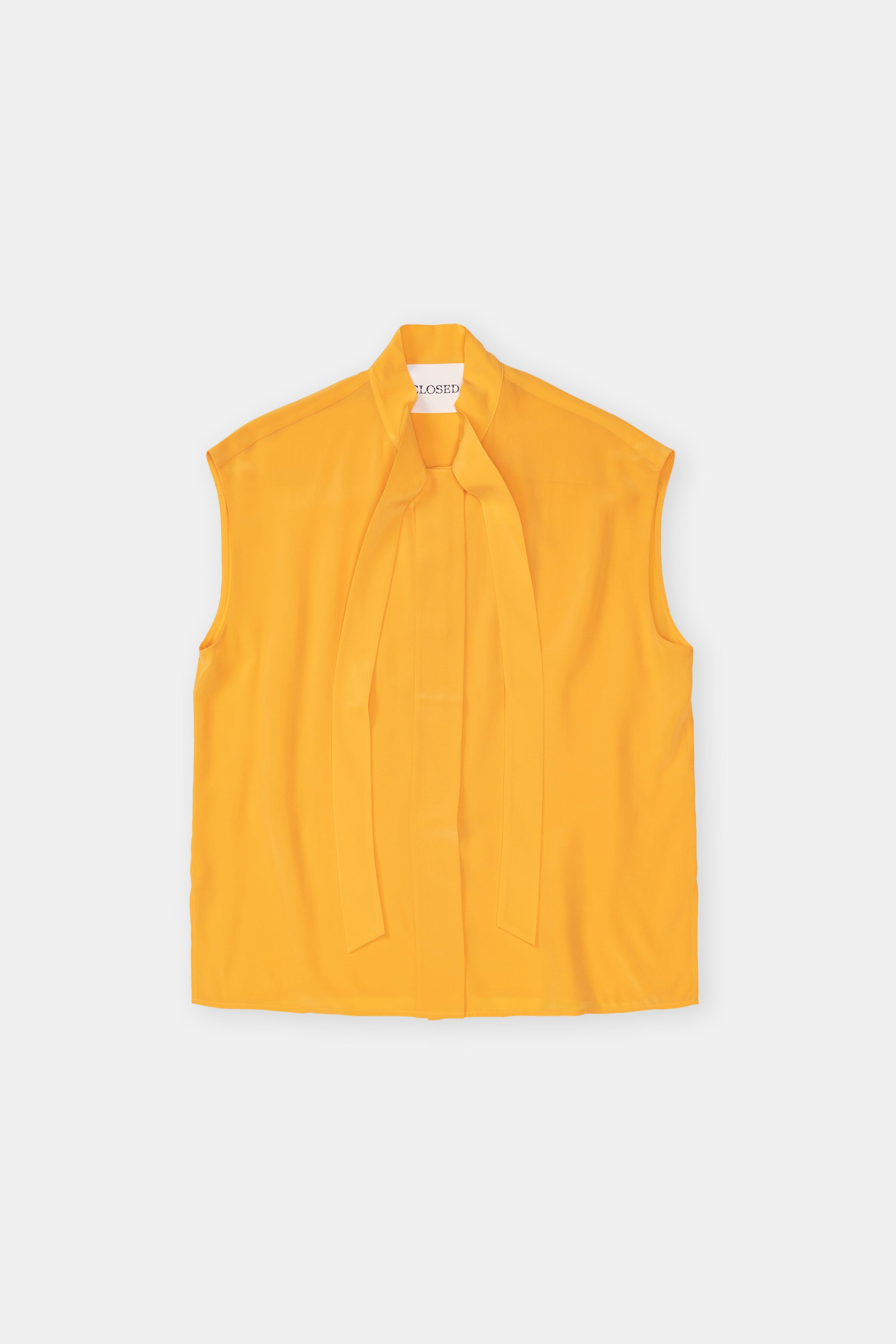 Closed-SLEEVELESS BOWTIE TOP SHIRTS & BLOUSES-Hemden & Blusen-Black-Deal-Outlet-by-ARCHIVIST