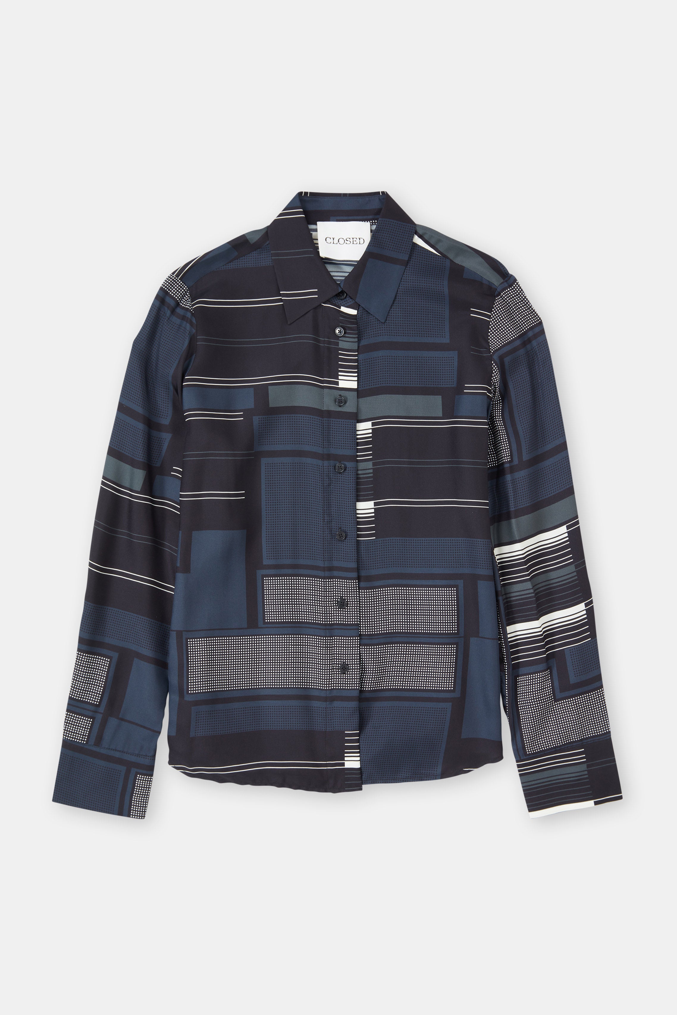 Closed-STRAIGHT FITTED SHIRT-Hemden & Blusen-Black-Deal-Outlet-by-ARCHIVIST