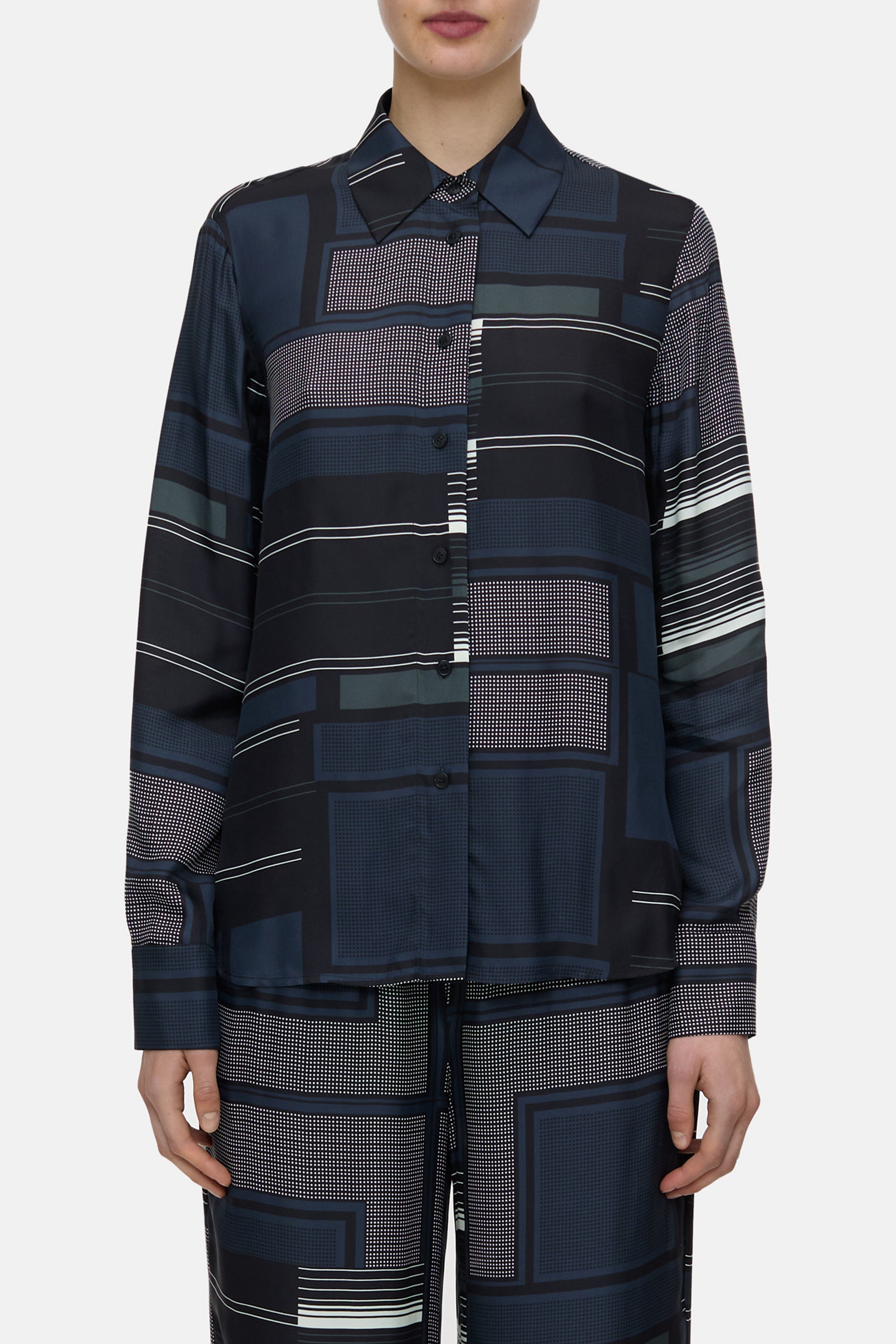 Closed-STRAIGHT FITTED SHIRT-Hemden & Blusen-Black-Deal-Outlet-by-ARCHIVIST