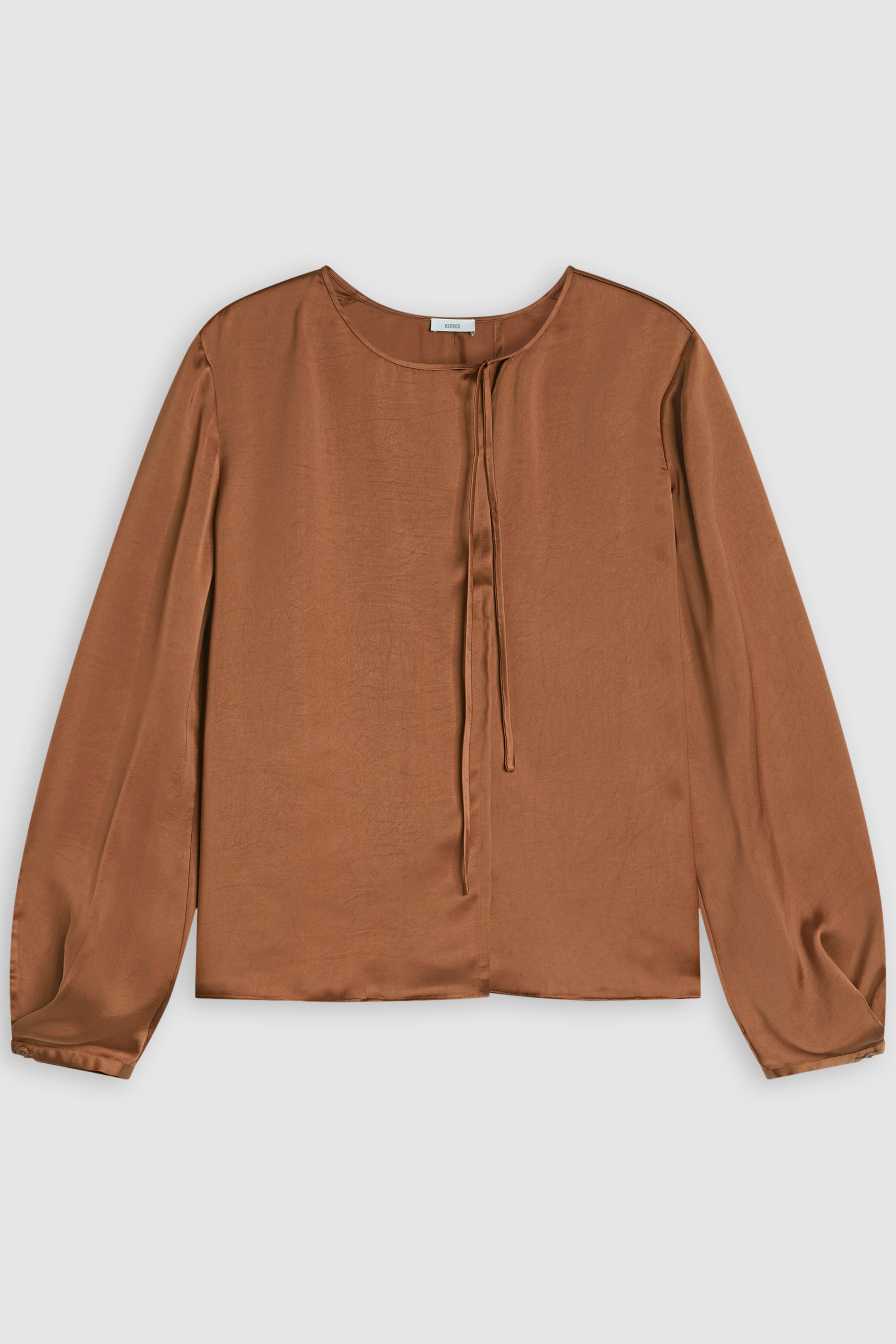 SLEEK TWILL BLOUSE