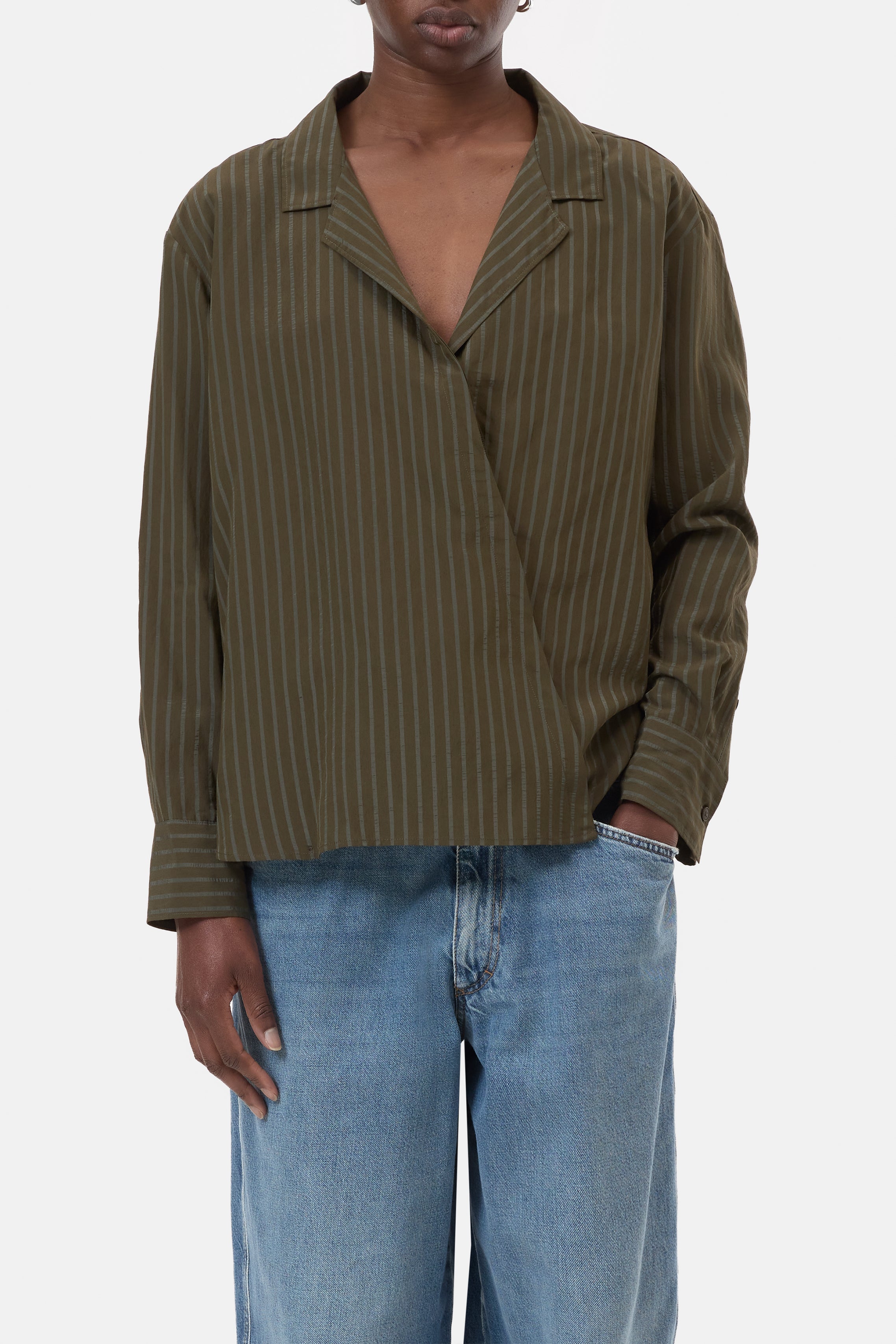 ASYMMETRIC EVENING SHIRT