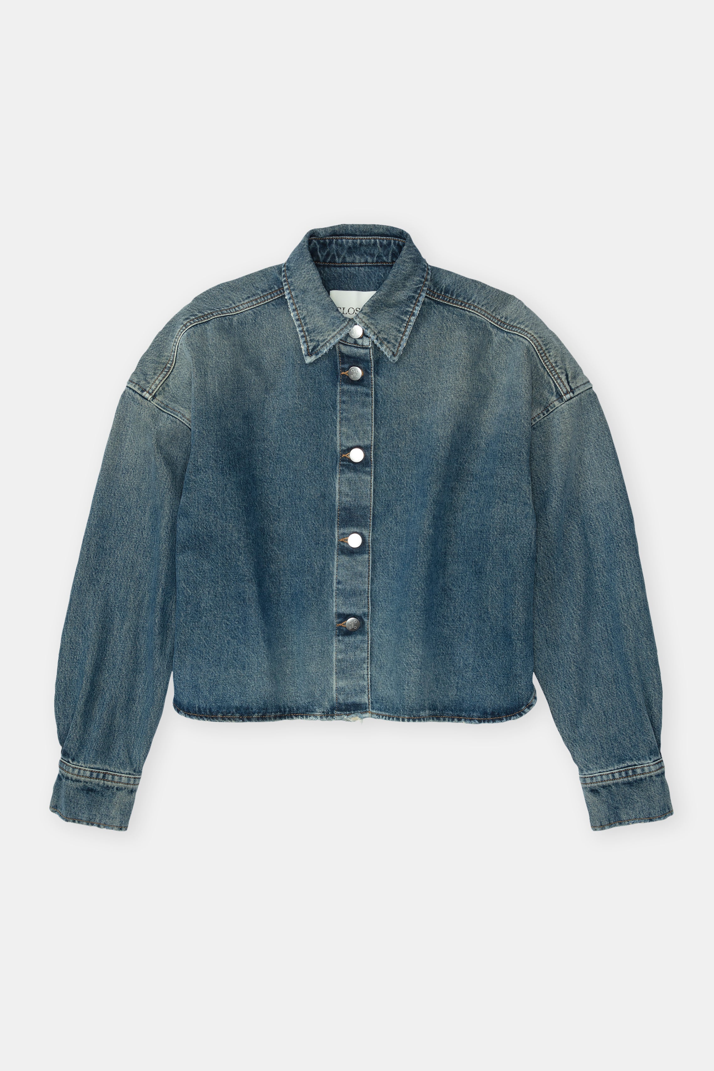 Closed-BOXY CROPPED SHIRT-Hemden & Blusen-Black-Deal-Outlet-by-ARCHIVIST