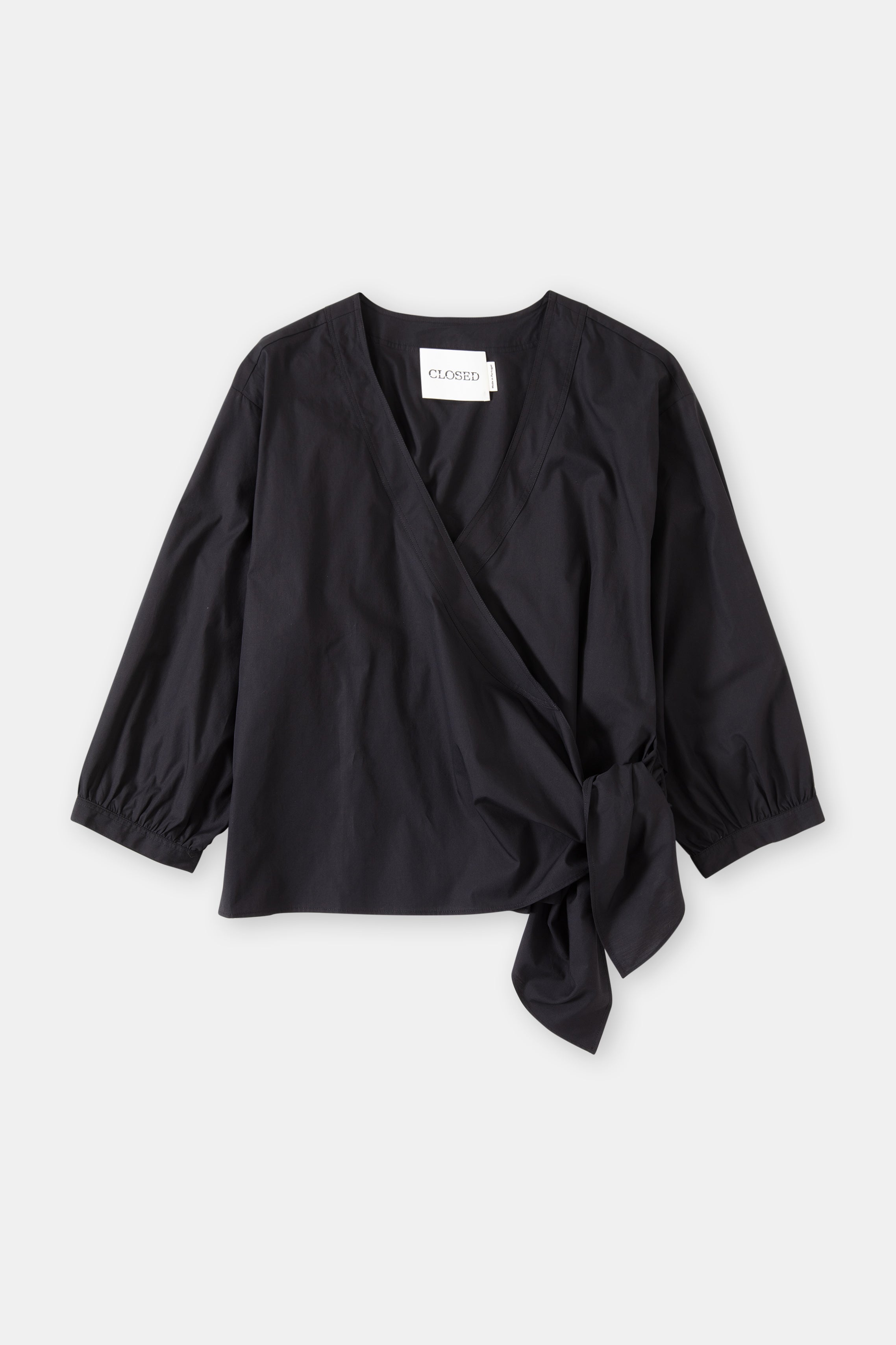 CLOSED-WRAPED TOP SHIRTS & BLOUSES-ARCHIVE-SALE-OUTLET-Lagerverkauf-Shirts-XS-BLACK-ARCHIVIST