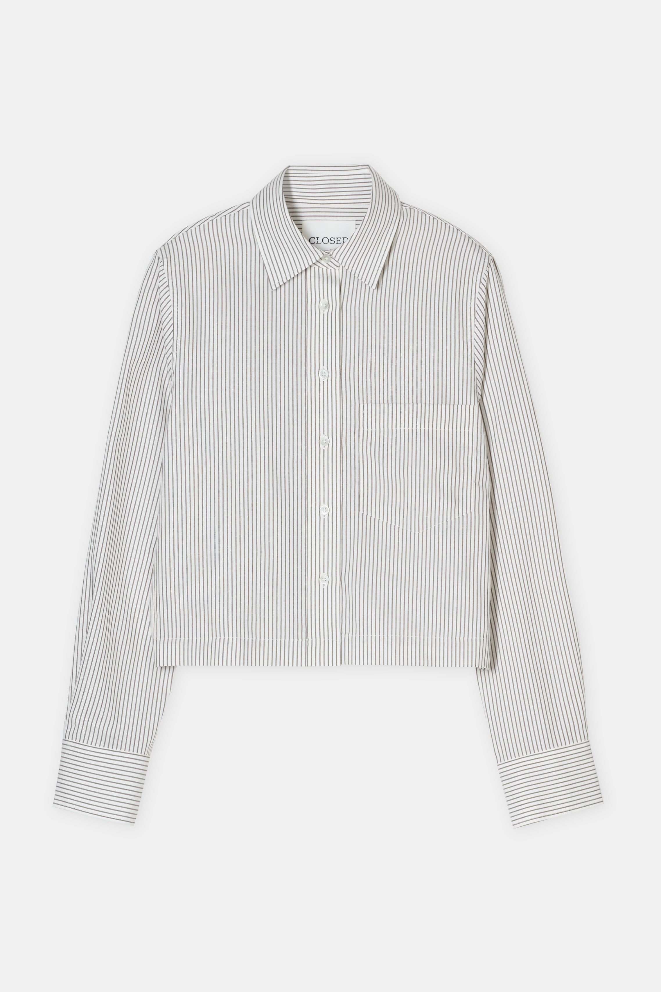 Closed-CROPPED CLASSIC SHIRT-Hemden & Blusen-Black-Deal-Outlet-by-ARCHIVIST