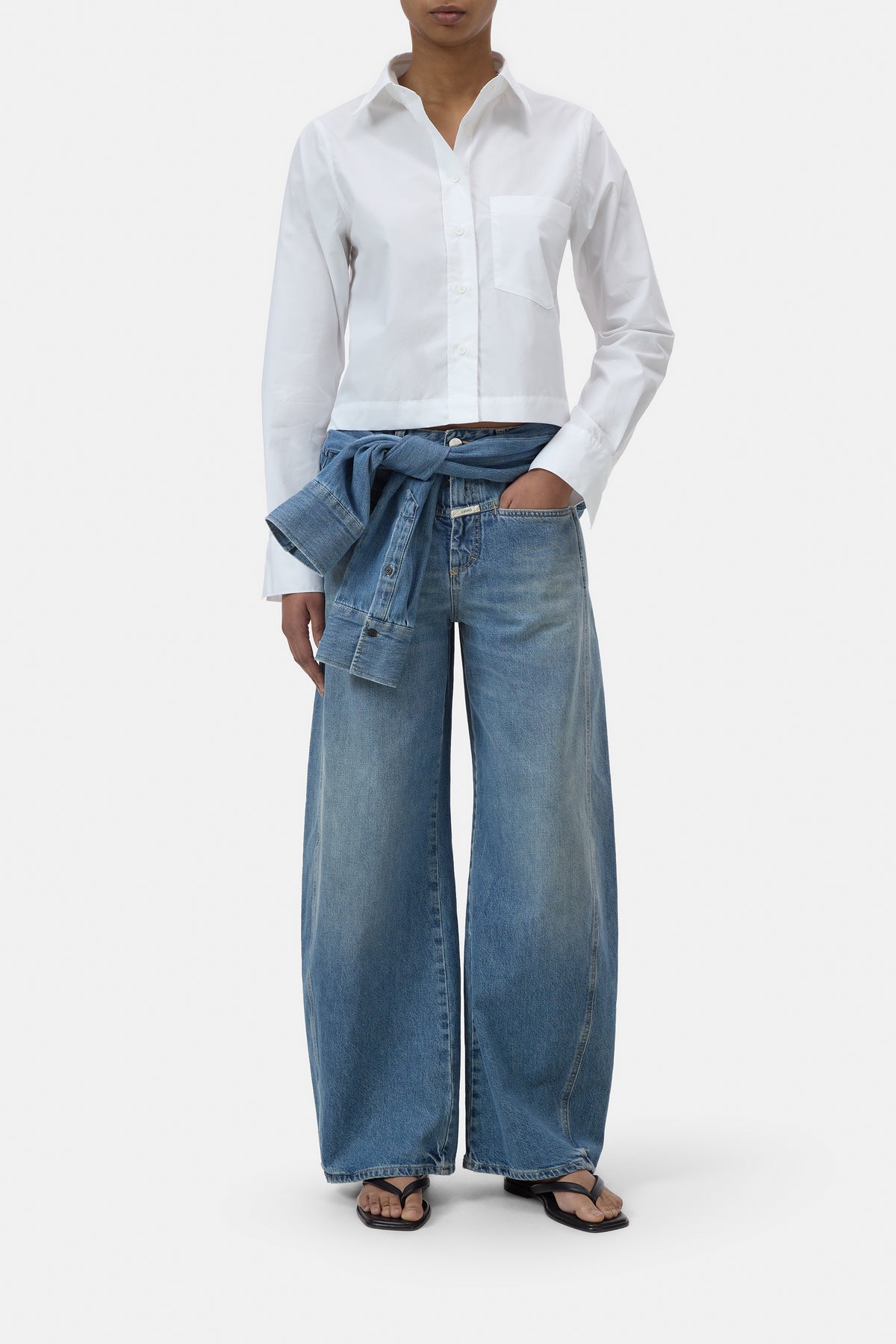 Cropped classic shirt