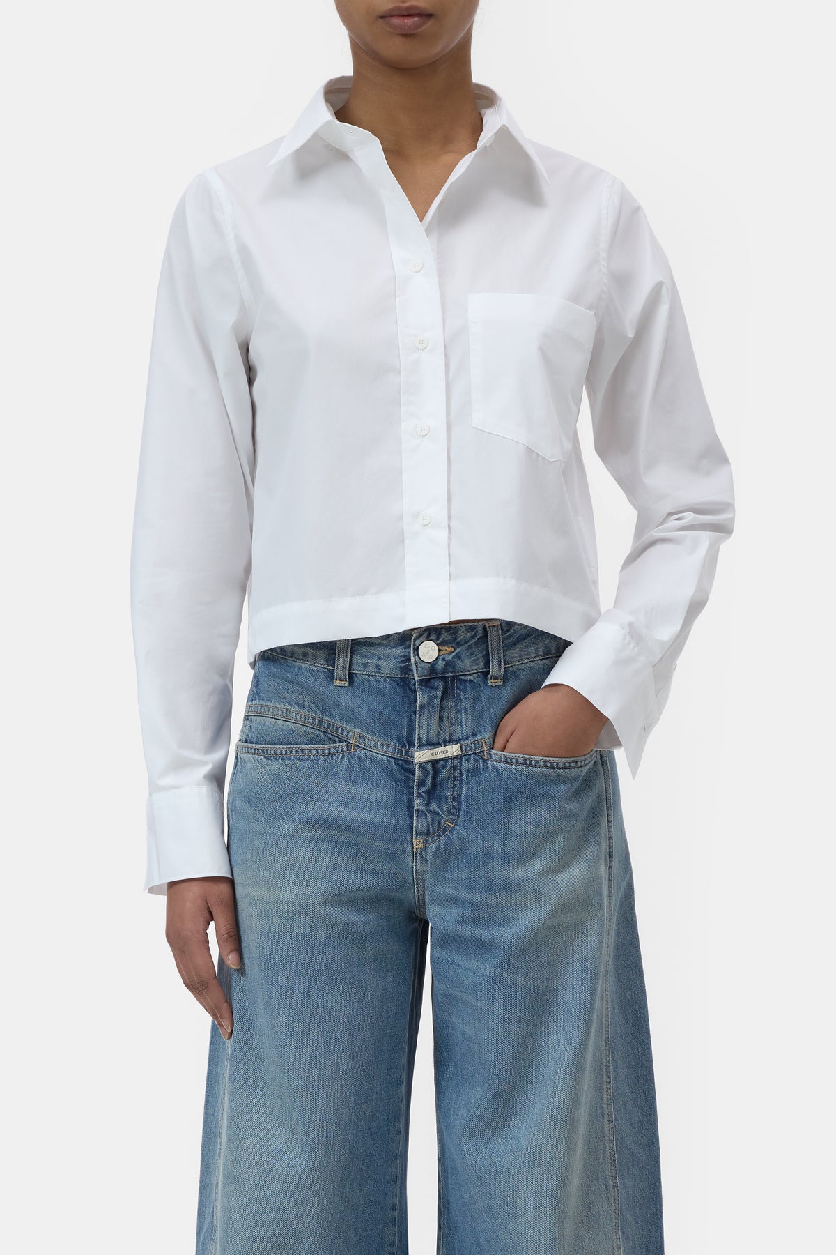 Cropped classic shirt