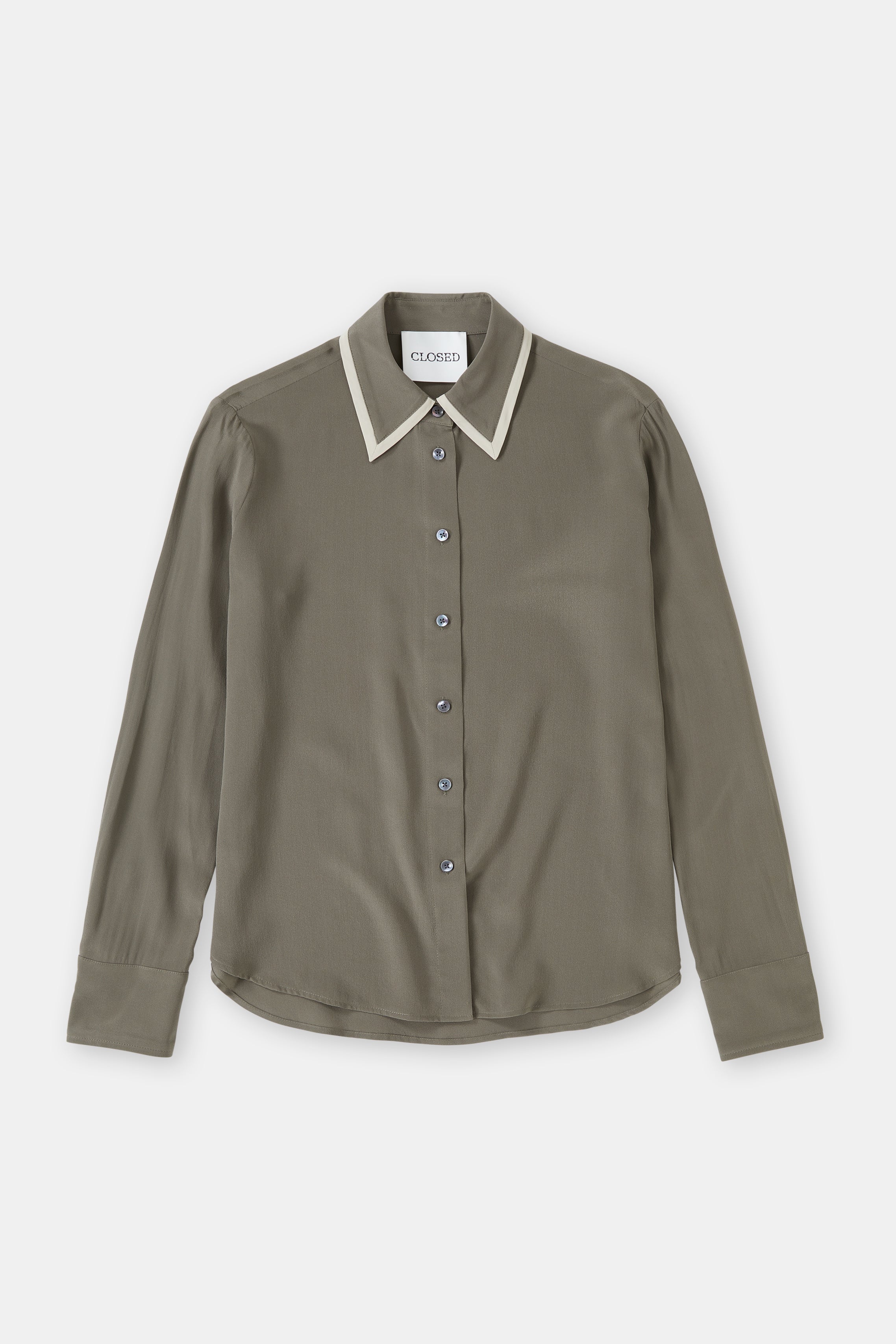 Closed-CLASSIC STRAIGHT FITTED SHIRT SHIRTS & BLOUSES-Hemden & Blusen-Black-Deal-Outlet-by-ARCHIVIST