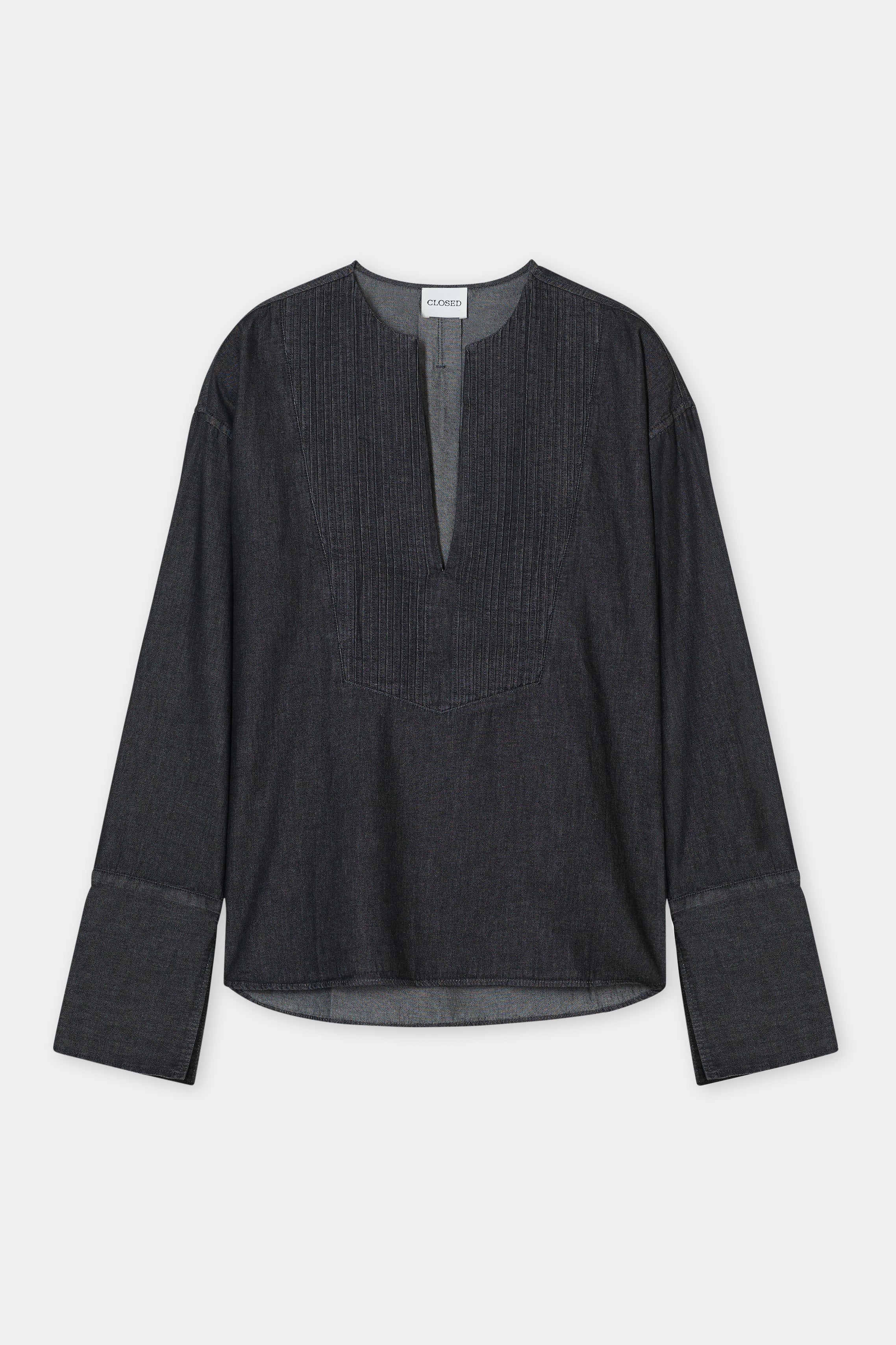 PINTUCK BIB SHIRT