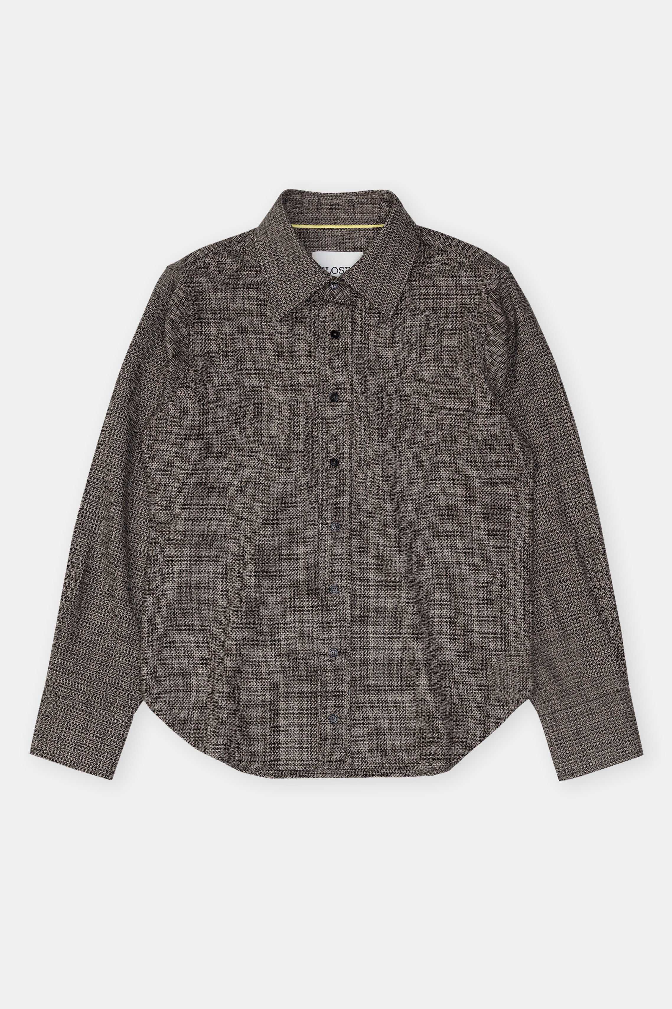 Closed-STRAIGHT FITTED SHIRT SHIRTS & BLOUSES-Hemden & Blusen-Black-Deal-Outlet-by-ARCHIVIST