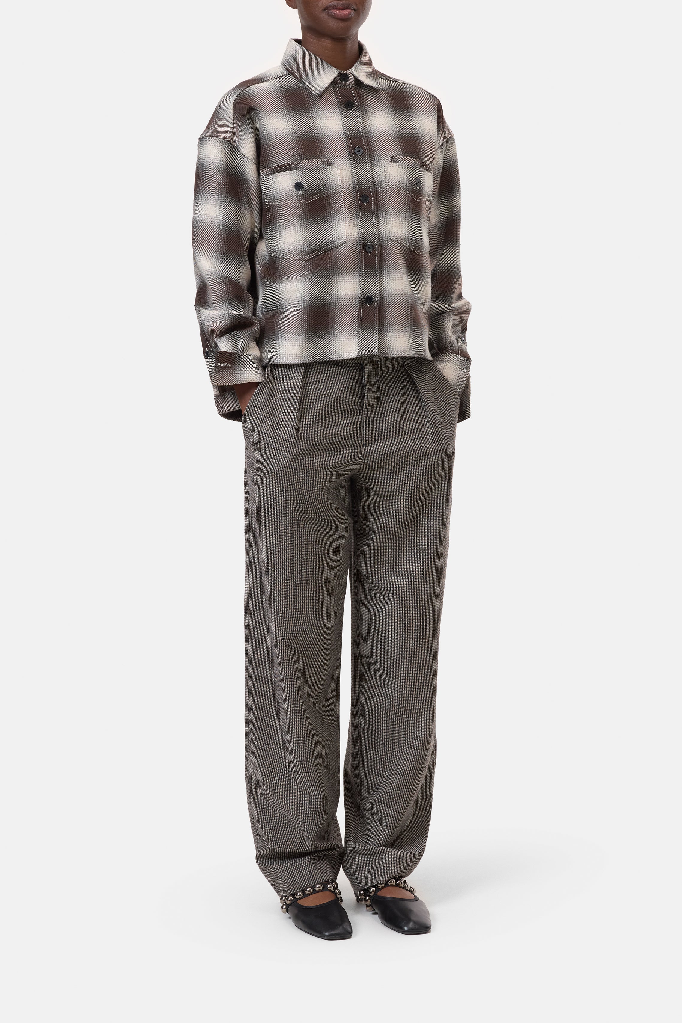 CROPPED FRONT OVERSIZED SHIRT
