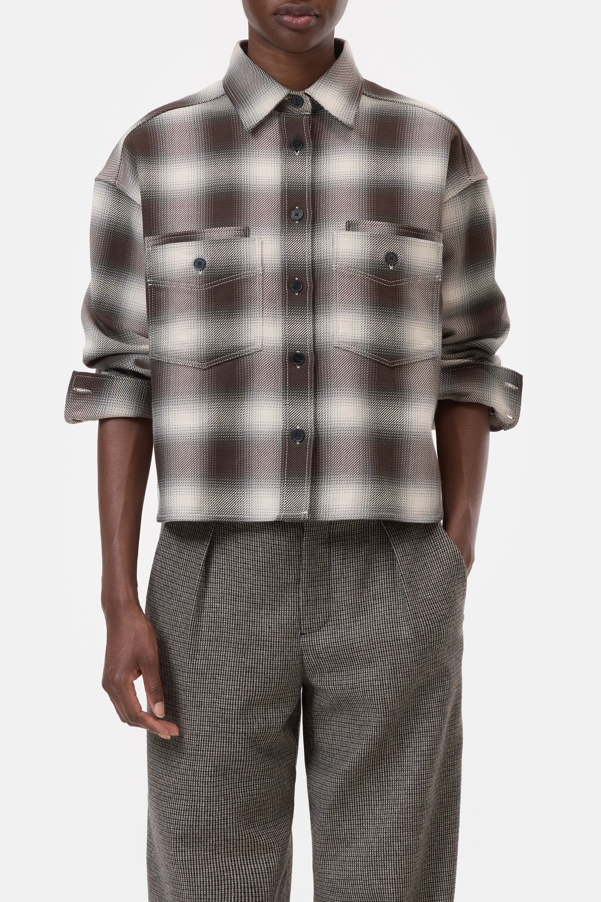 CROPPED FRONT OVERSIZED SHIRT