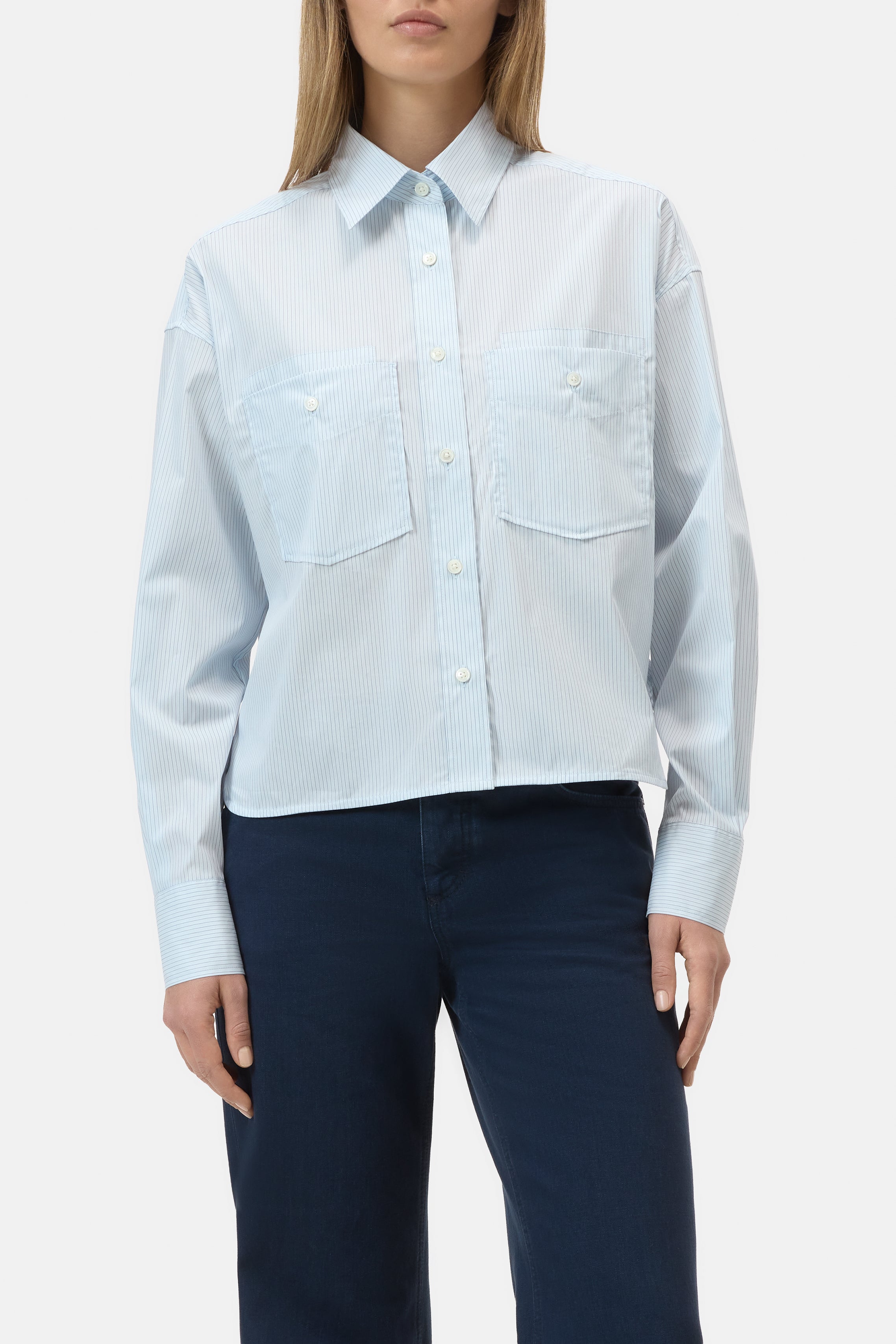 CROPPED FRONT OVERSIZED SHIRT