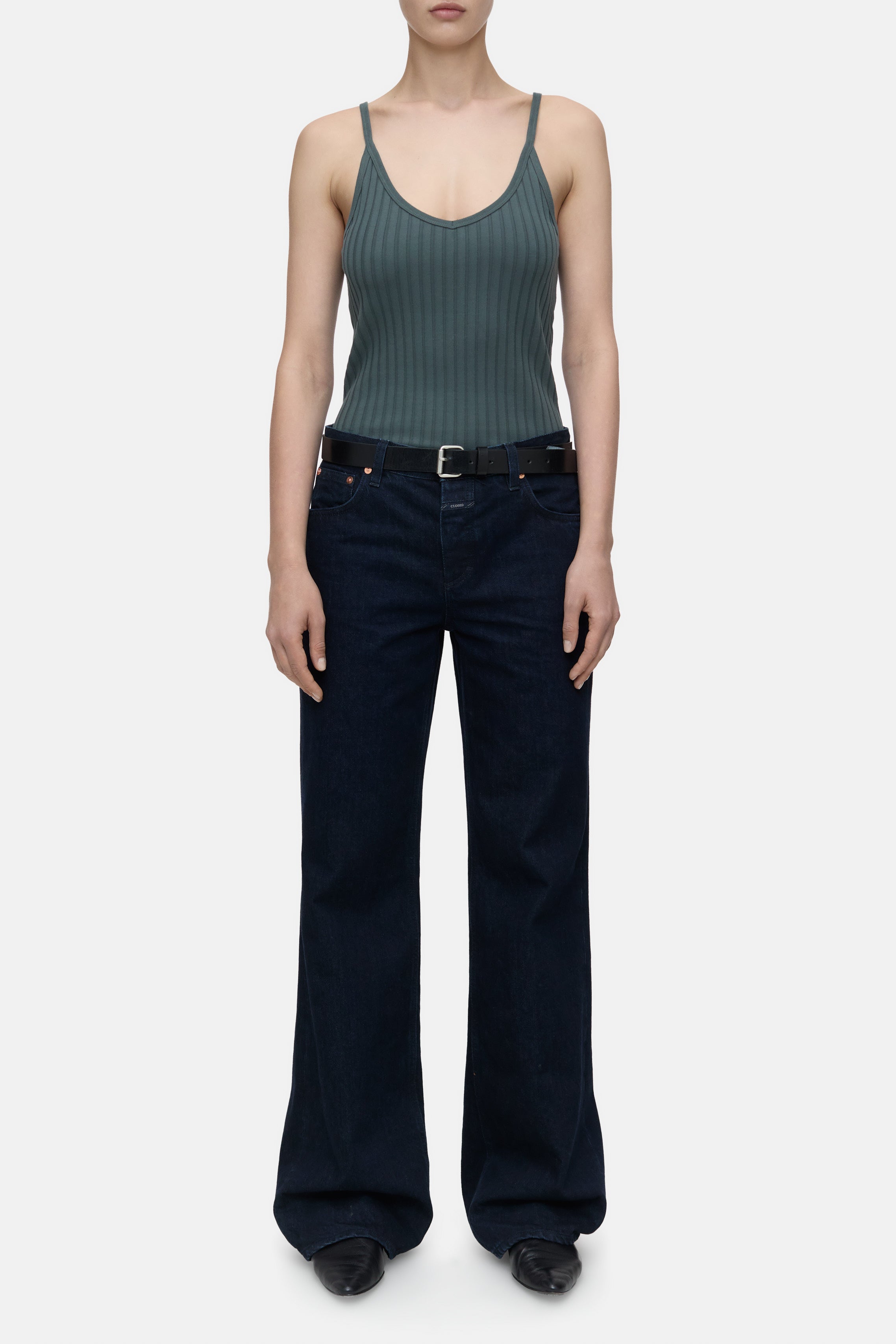 Closed-V-NECK TANK TOP-Shirts-Black-Deal-Outlet-by-ARCHIVIST