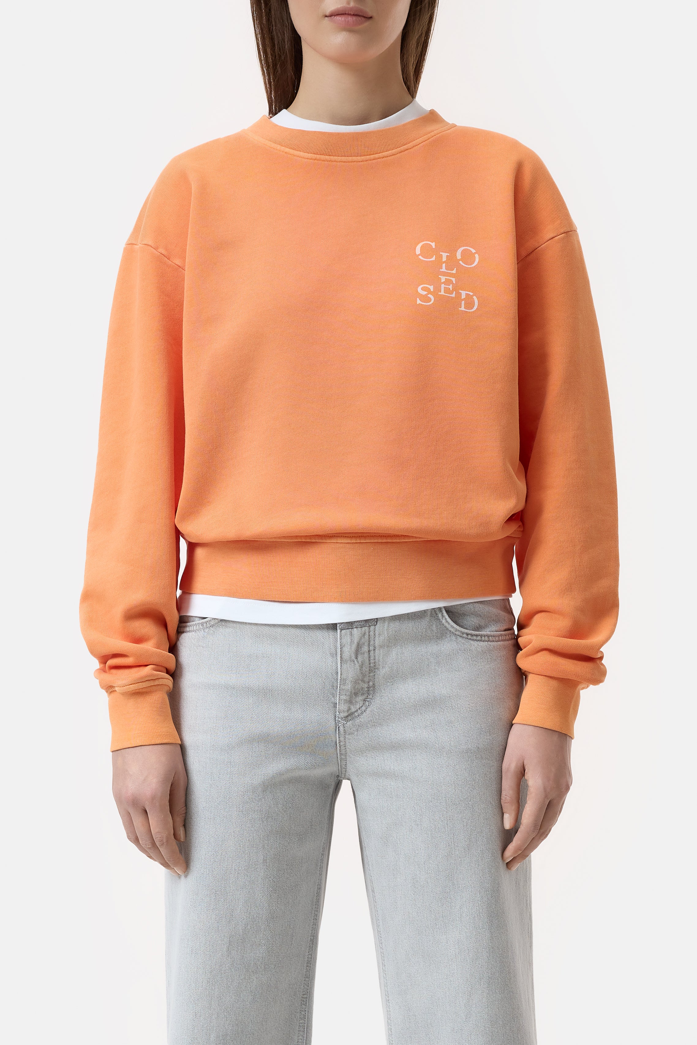 PRINTED SWEATSHIRT-Hemden & Blusen-Closed-XXS-PUMPKIN ORANGE-ARCHIVIST
