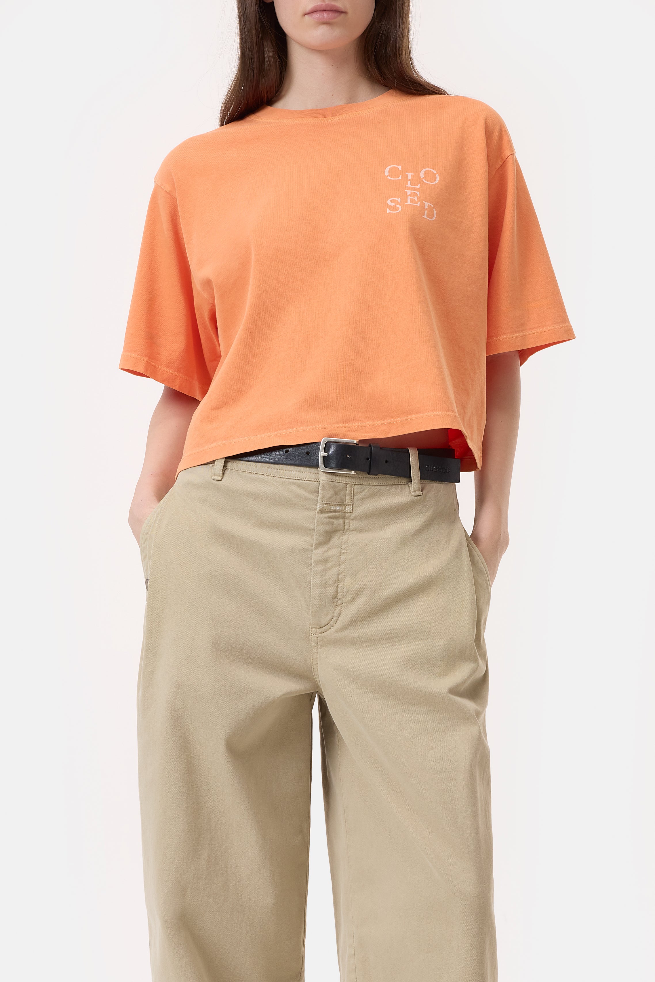 CROPPPED T-SHIRT-Hemden & Blusen-Closed-XXS-PUMPKIN ORANGE-ARCHIVIST