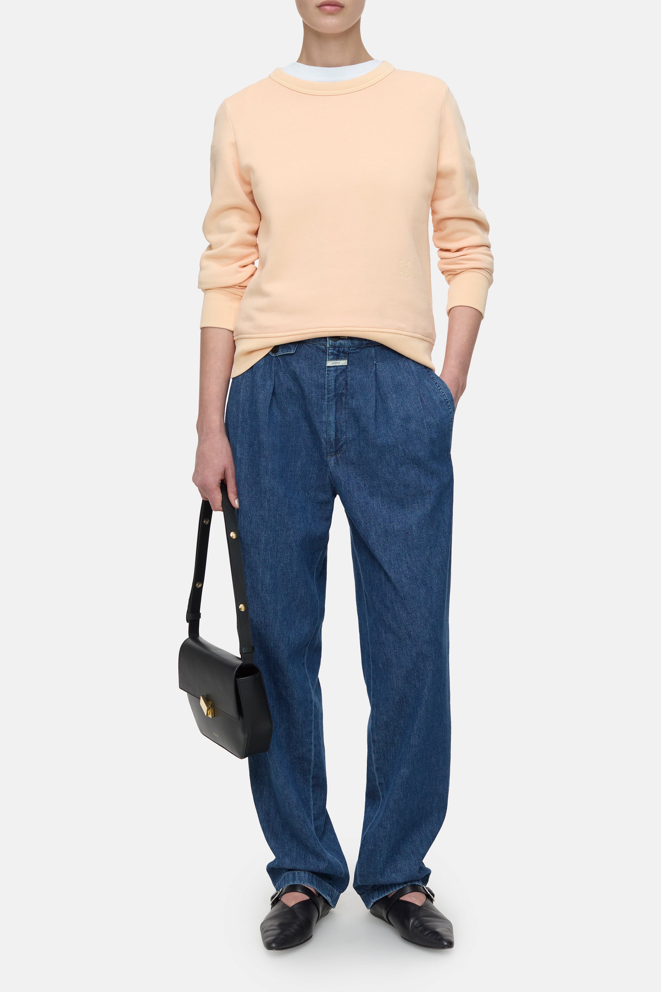 Closed-FITTED CREWNECK-Shirts-Black-Deal-Outlet-by-ARCHIVIST