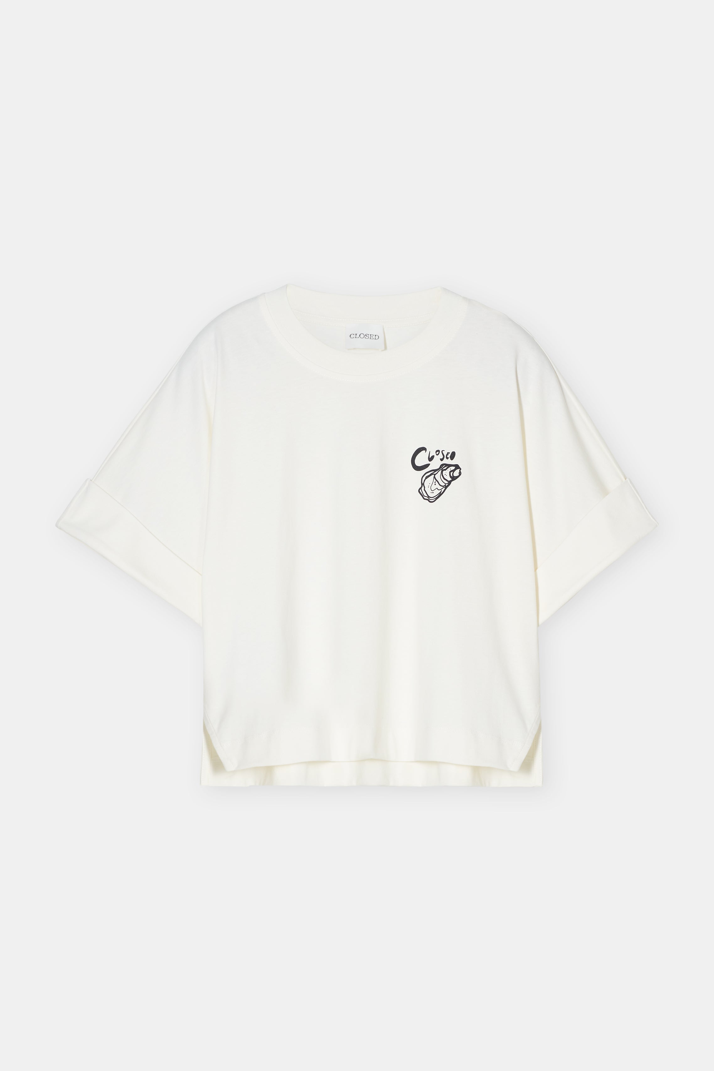 CROPPED T-SHIRT-Hemden & Blusen-Closed-XXS-IVORY-ARCHIVIST