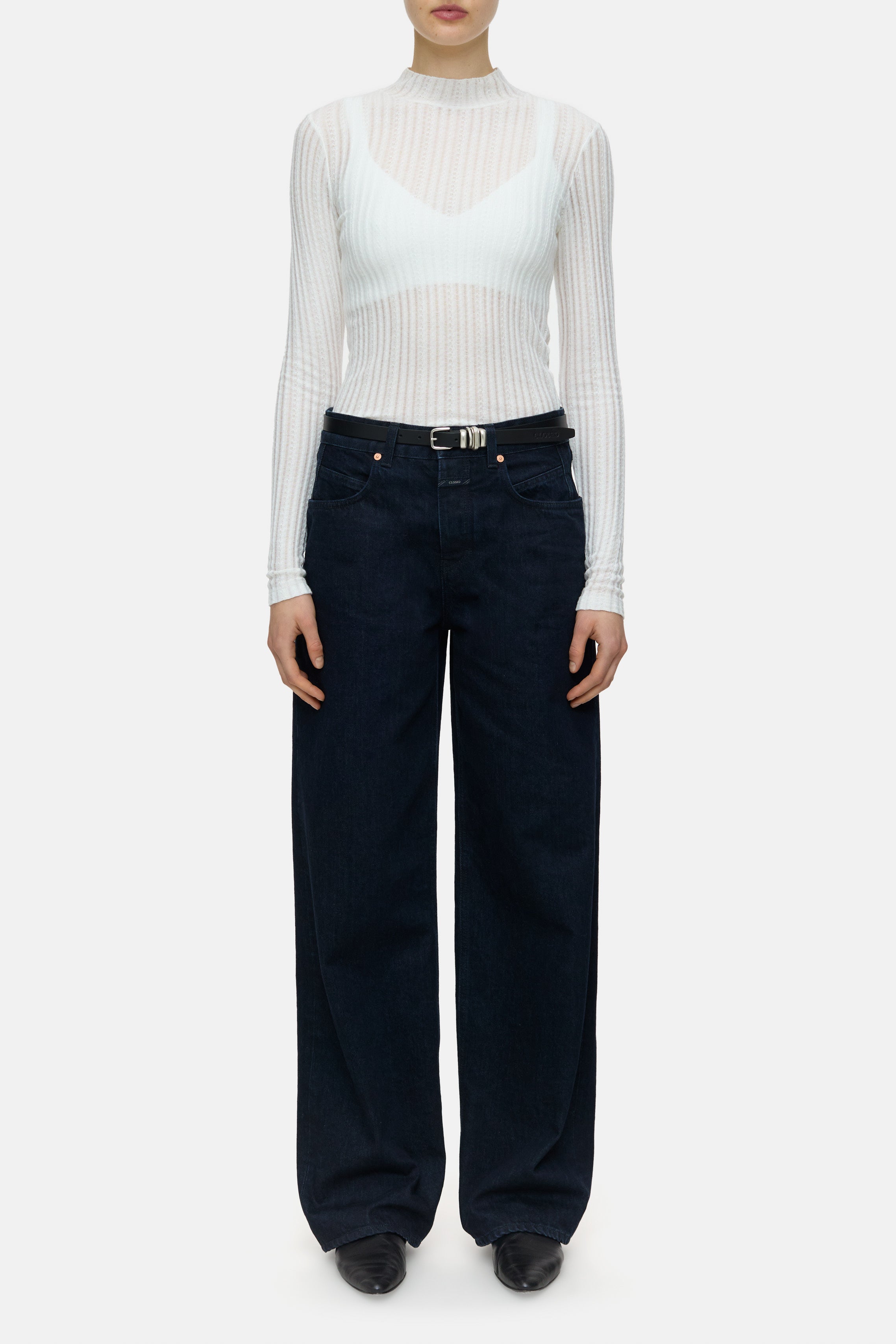 Closed-MOCK NECK LONGSLEEVE-Shirts-Black-Deal-Outlet-by-ARCHIVIST