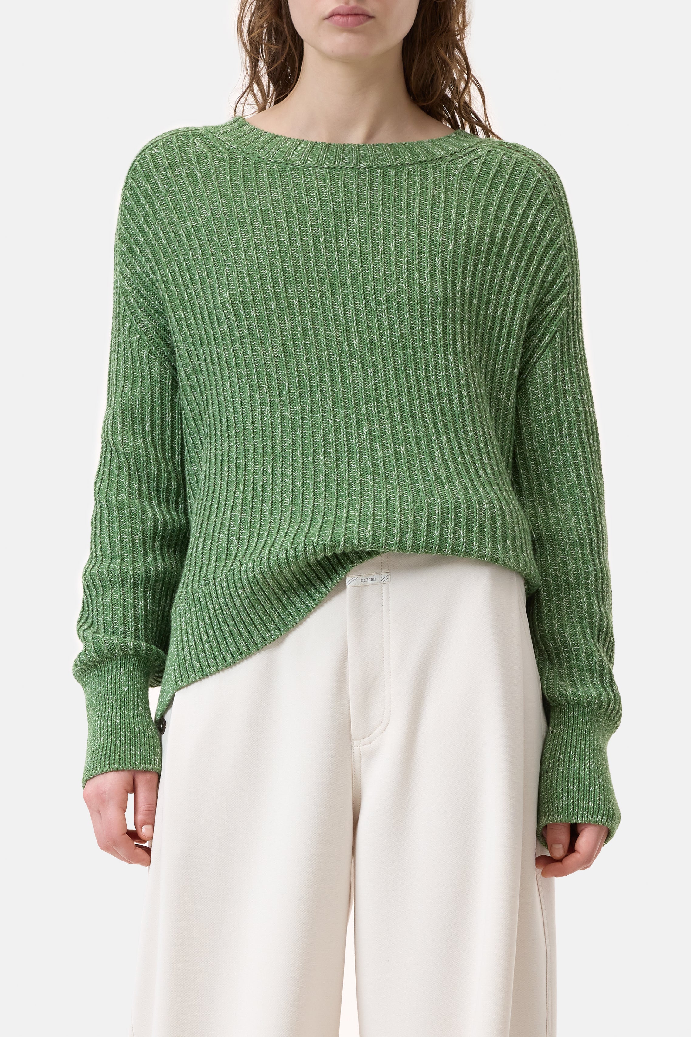 CREW NECK LONG SLEEVE-Strick & Pullover-Closed-XXS-MATCHA GREEN-ARCHIVIST